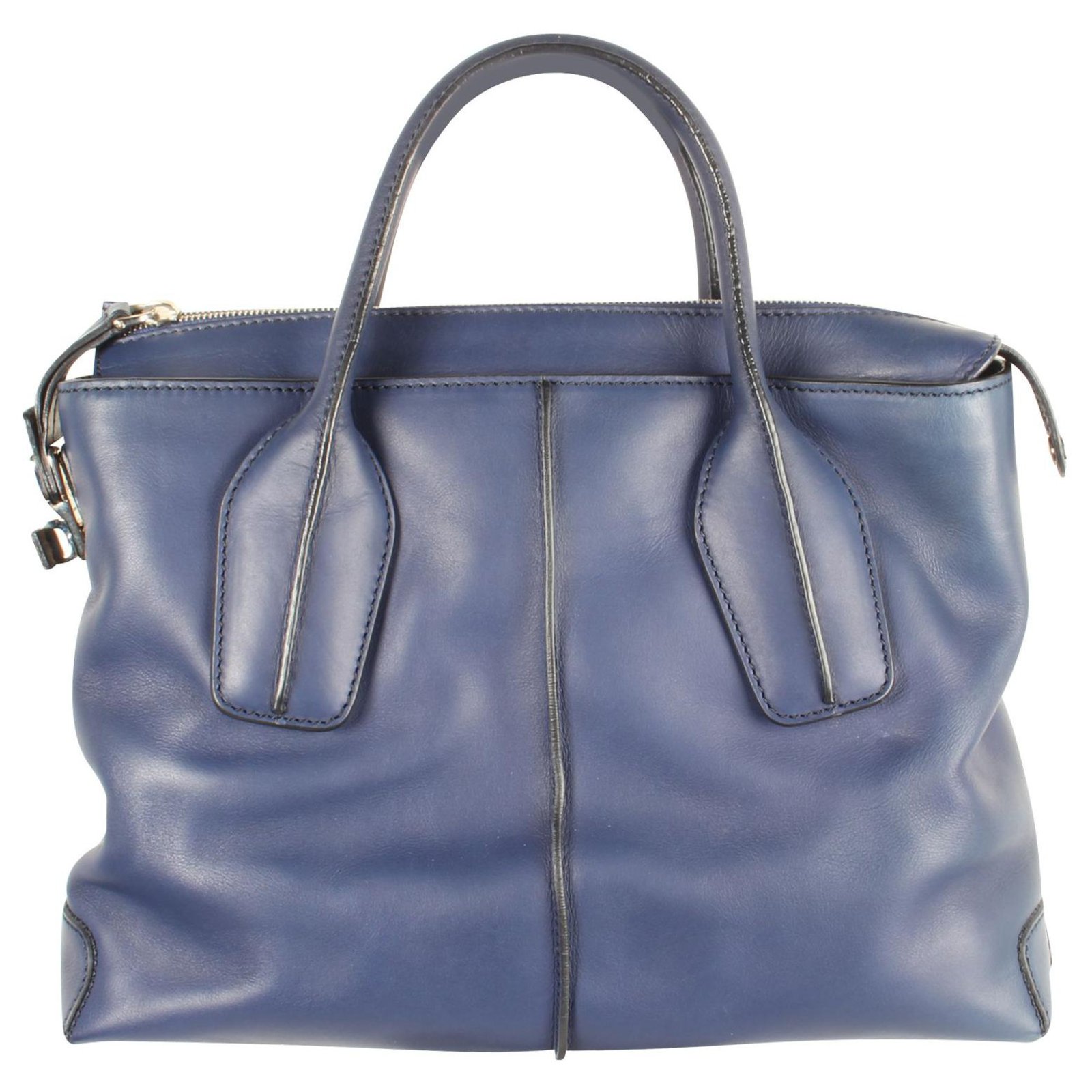Tod's D-Cube Small Shopping Bag Blue Leather ref.317289 - Joli Closet