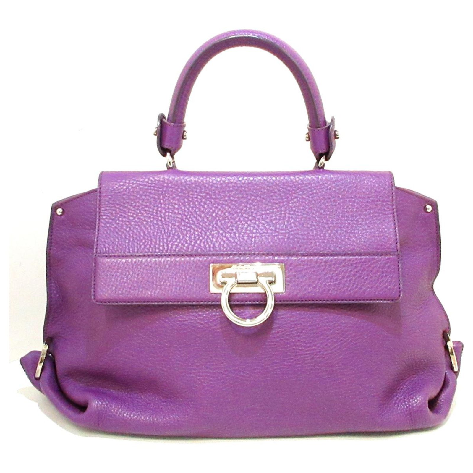 Salvatore Ferragamo Sofia Purple Leather ref.317575 - Joli Closet