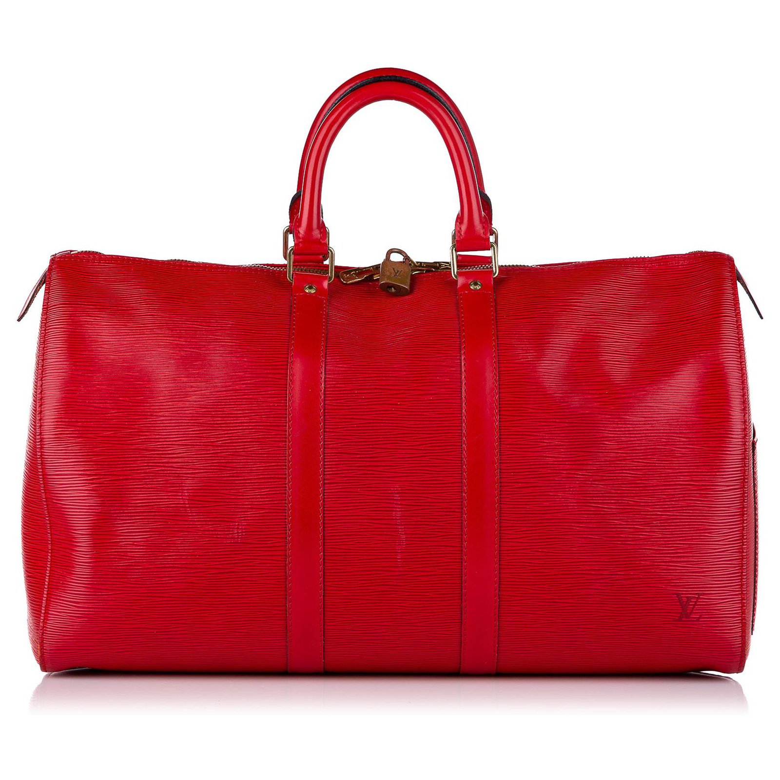 Louis Vuitton Red Epi Leather Keepall 45 Louis Vuitton