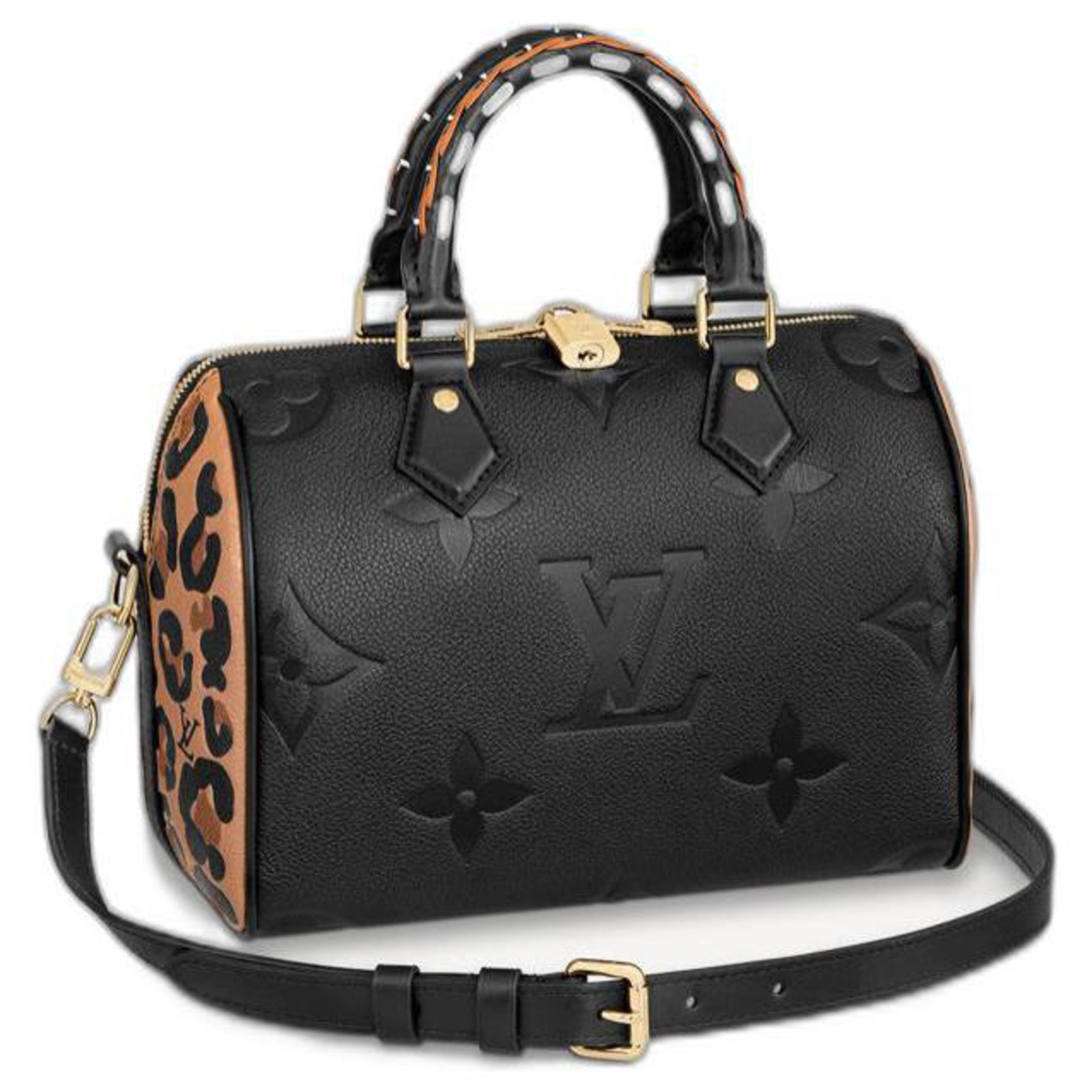 Louis Vuitton LV Speedy Wild at Heart Black Leather ref.318321