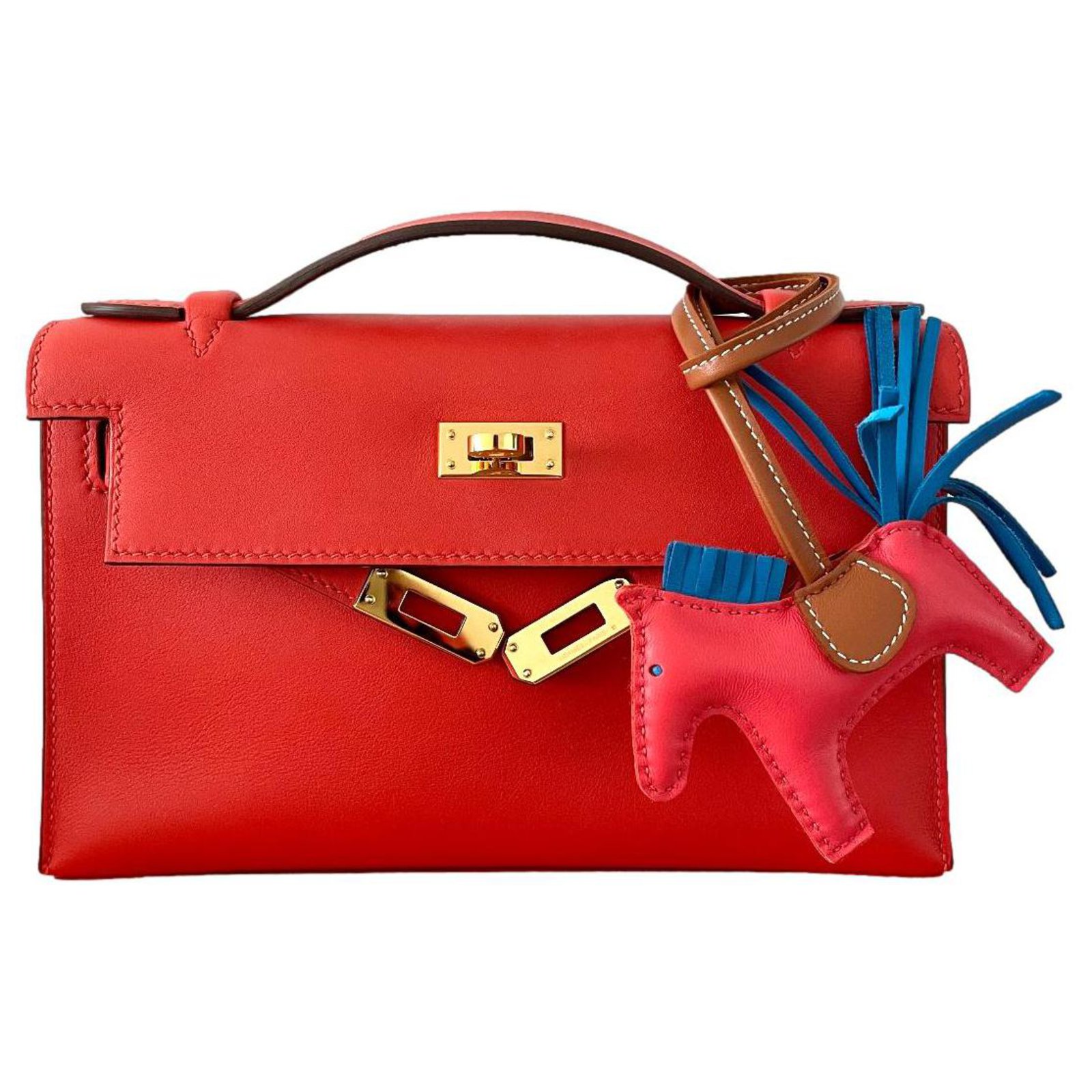 Hermès Kelly Mini II Dark red Exotic leather ref.114966 - Joli Closet