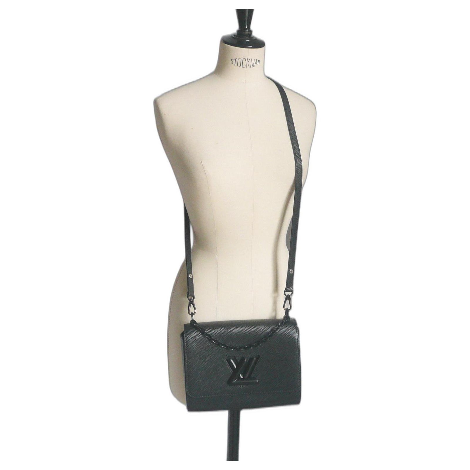 Louis Vuitton, Bags, Sale Hplouis Vuitton All Matte Black Twist Mm  Shoulder Bagrare
