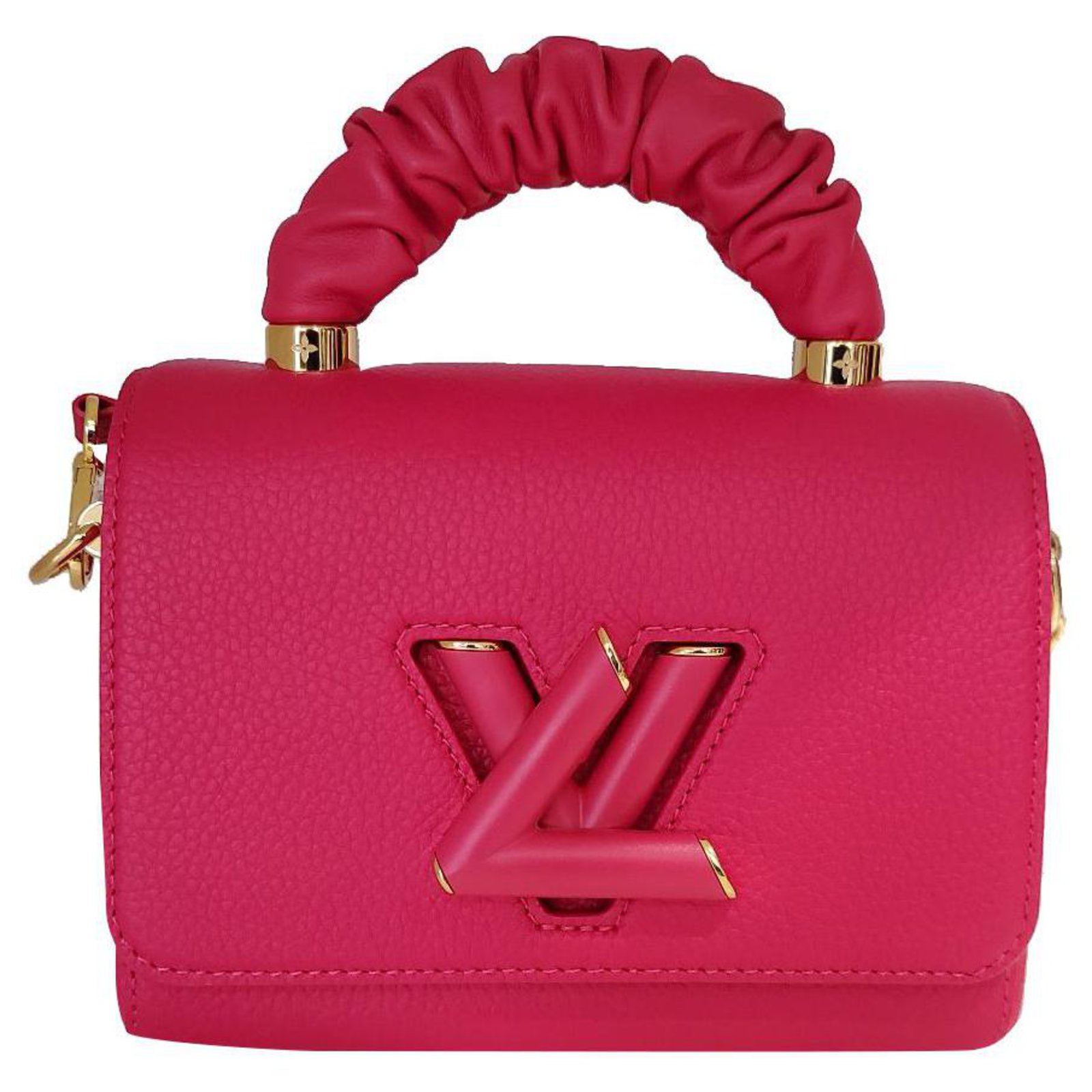 Twin leather handbag Louis Vuitton Pink in Leather - 25274568