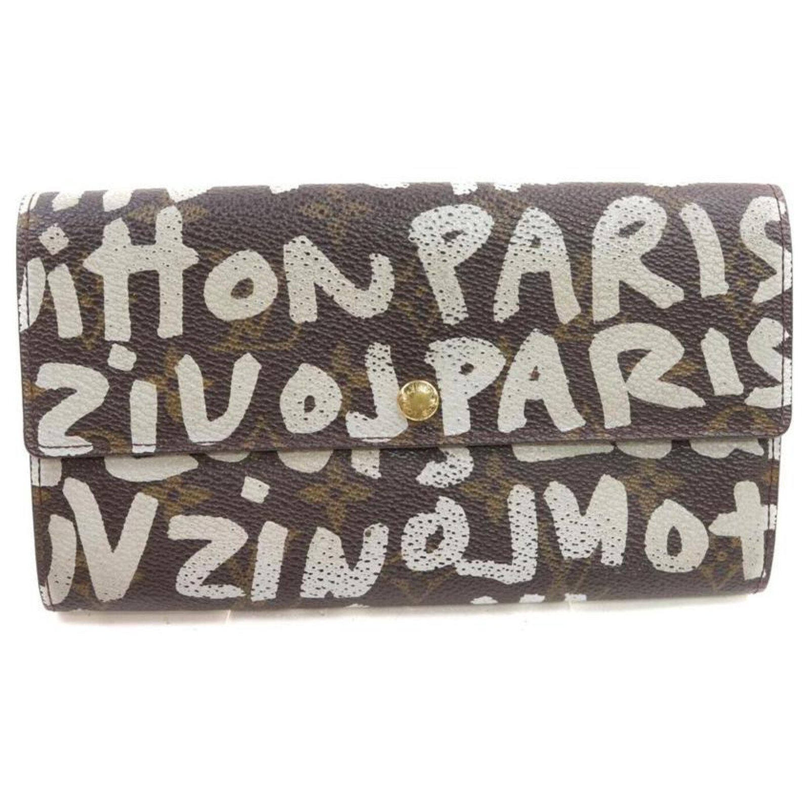 Louis Vuitton Stephen Sprouse Grey Monogram Graffiti Long Sarah Wallet  ref.318886 - Joli Closet