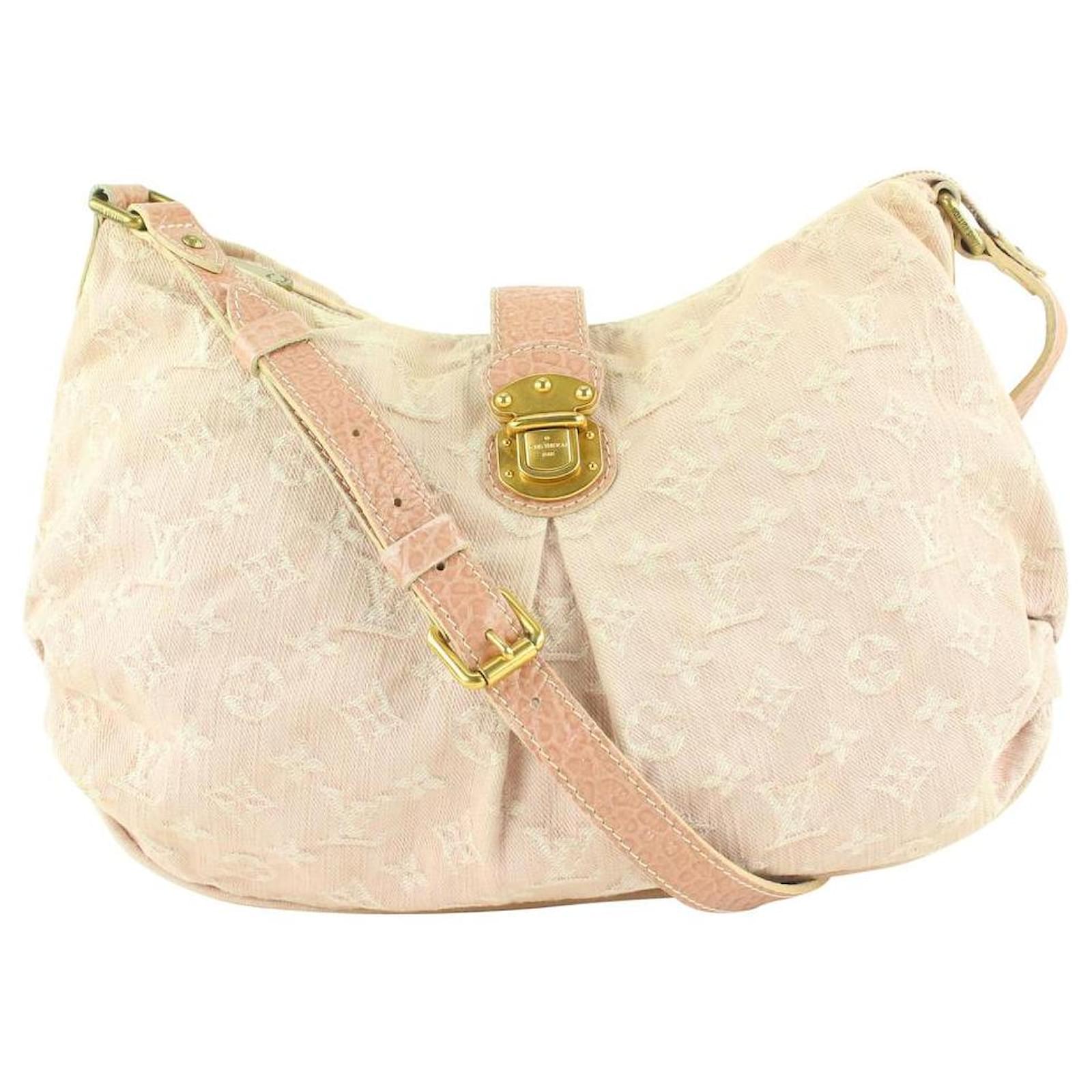 louis vuitton pink denim bolsa