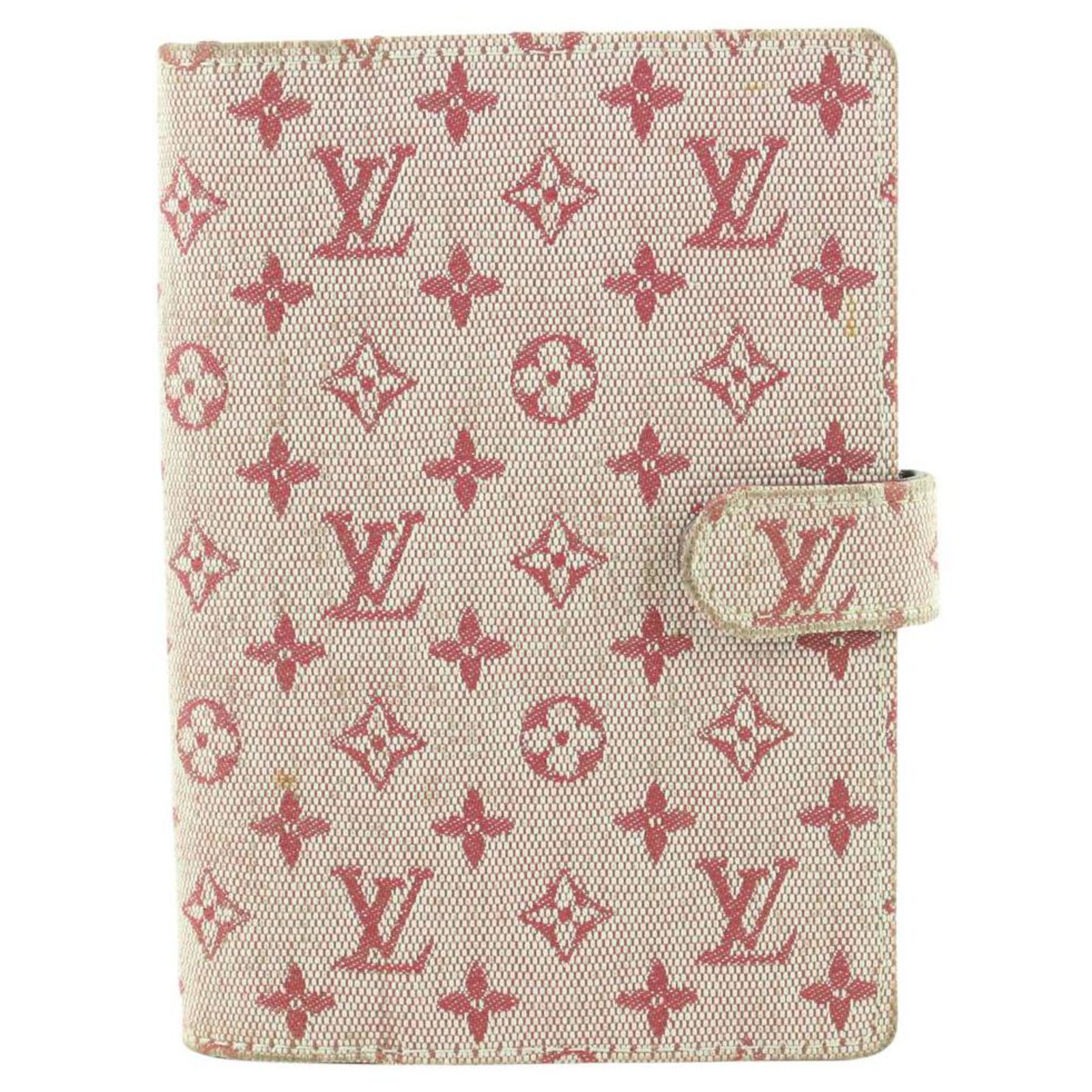 Louis Vuitton Burgundy Monogram Mini Lin Small Ring Agenda PM Diary Cover  ref.319008 - Joli Closet