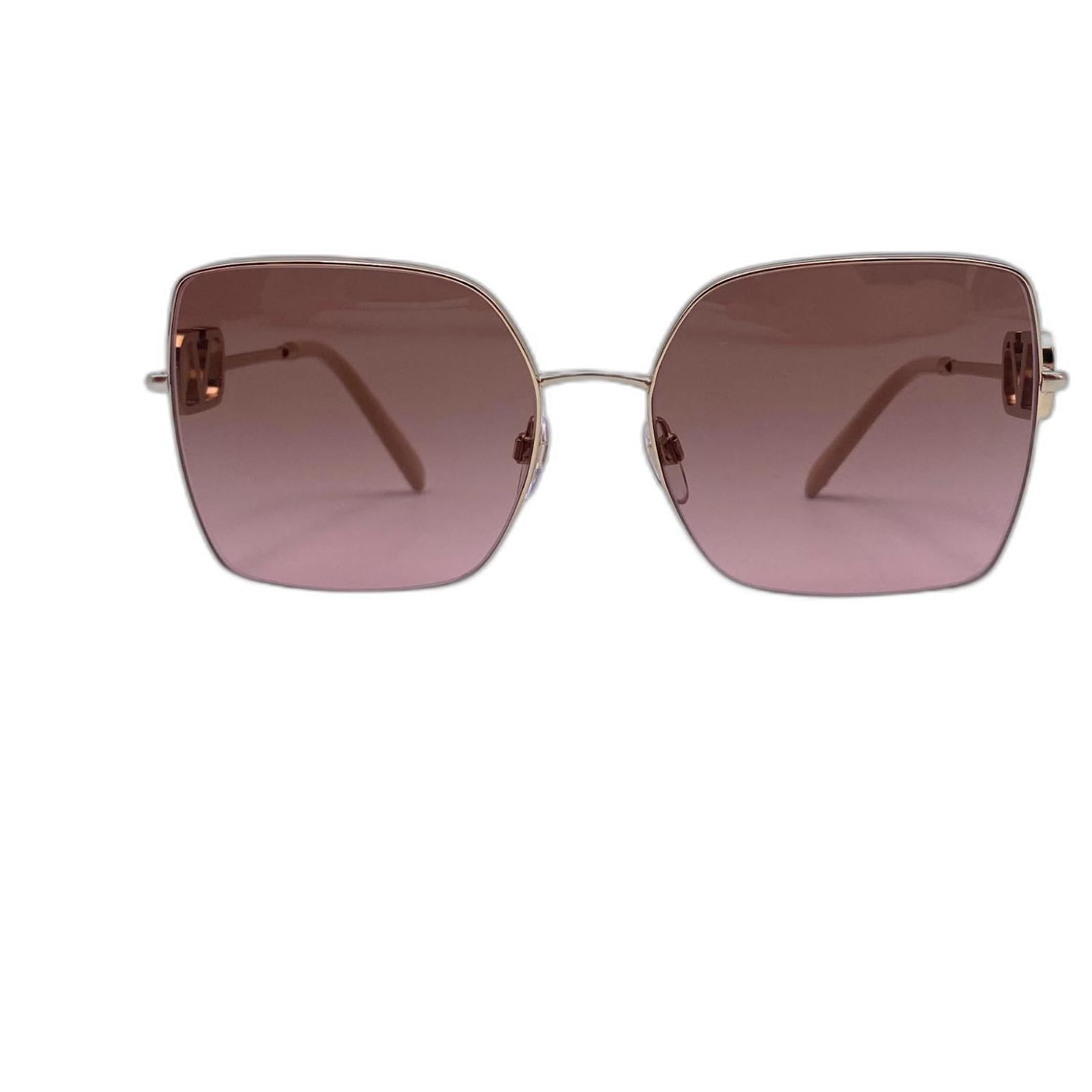 Valentino, Occhiale Squadrato Vlogo signature cristalli 2021 D'oro