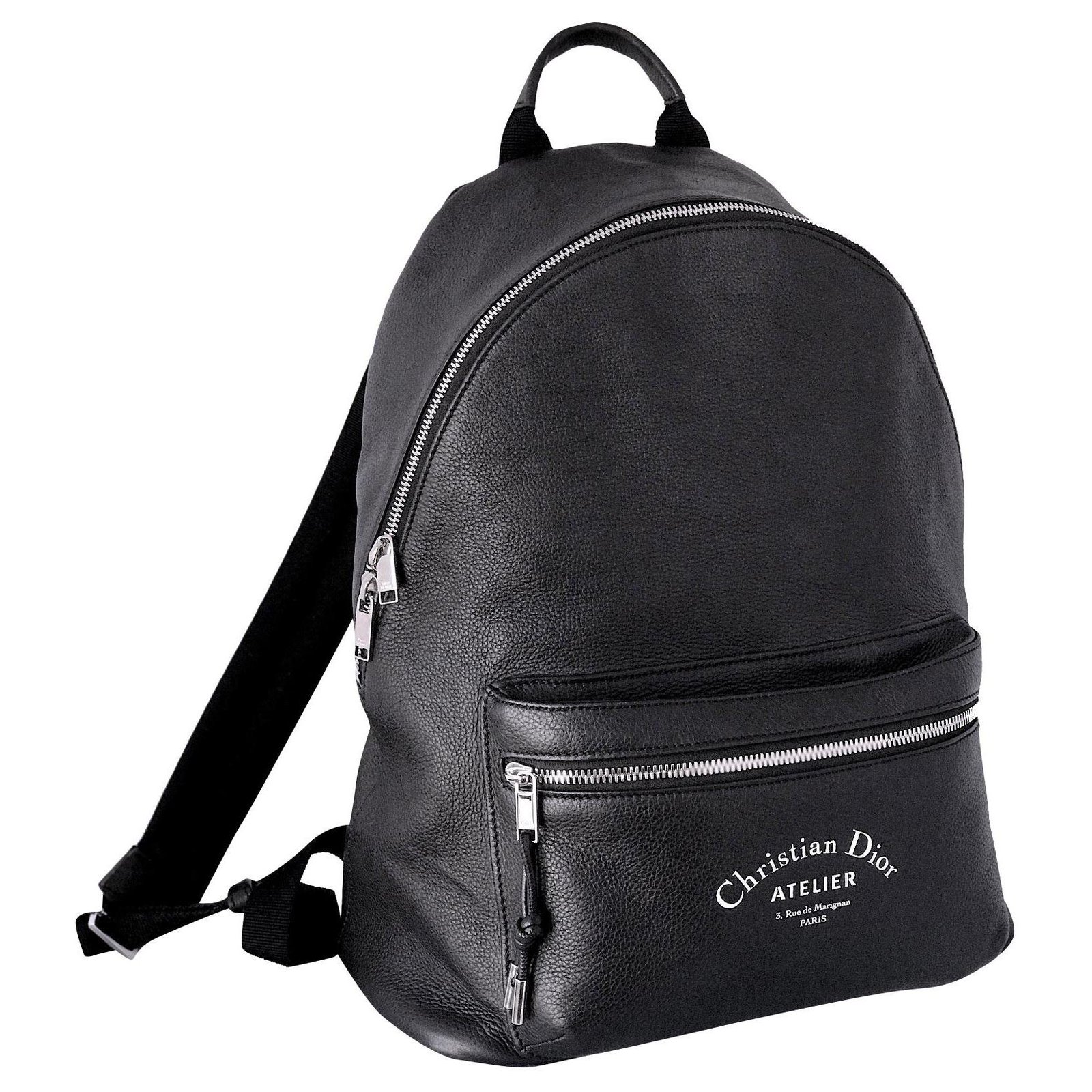 Rider Backpack Black CD Diamond Canvas and Smooth Calfskin  DIOR
