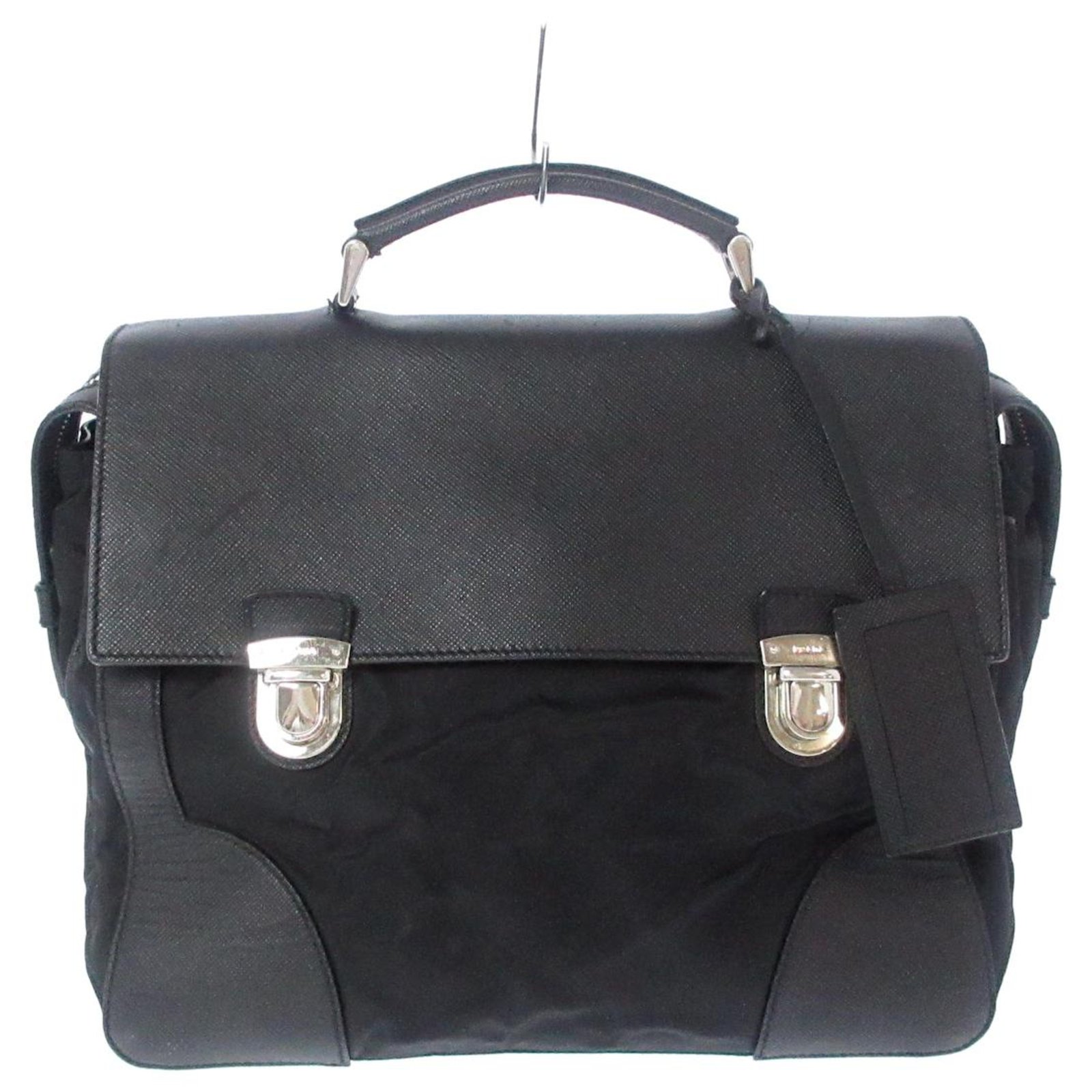 Prada Briefcase Black Synthetic ref.319837 - Joli Closet