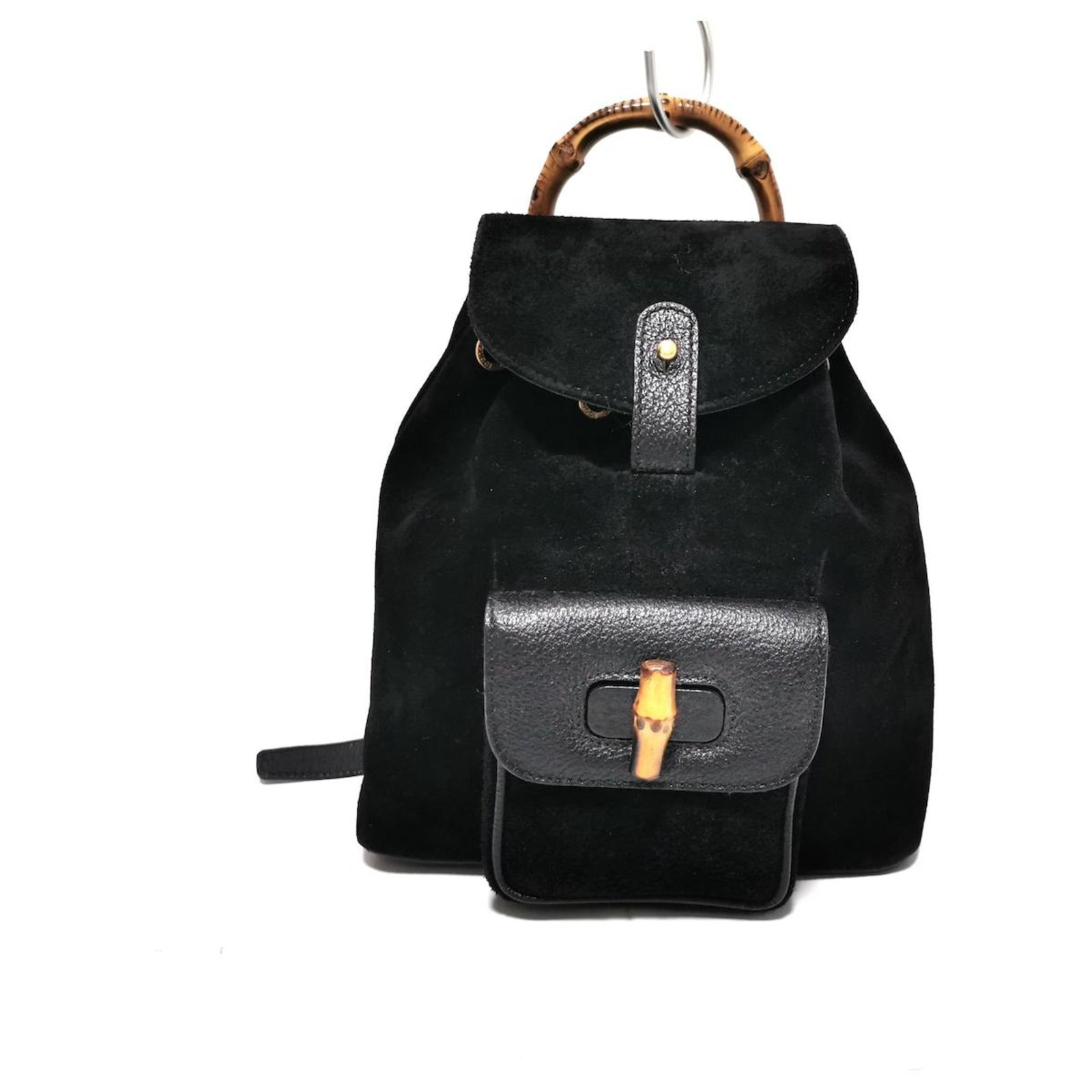 gucci bamboo suede backpack