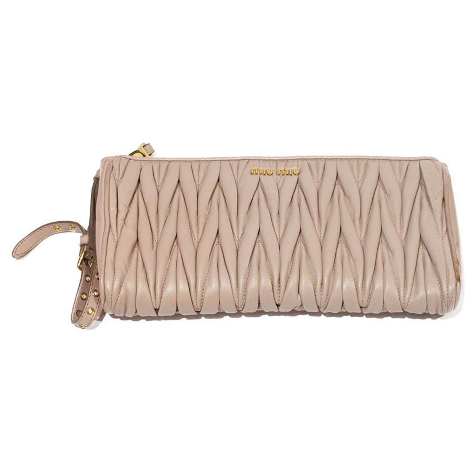 MIU MIU ARCHIVE STRAW CLUTCH BAG POUCH Made in Italy Auth
