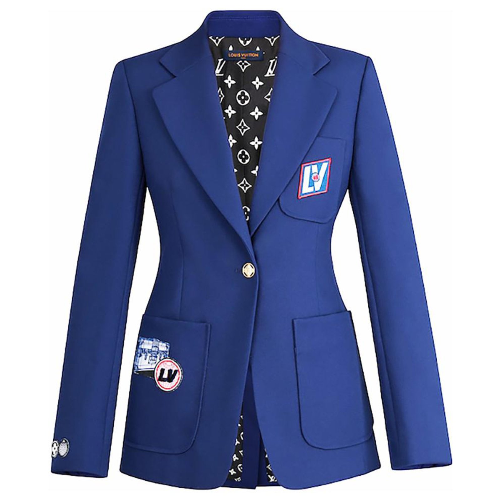 vuitton jacket blue and