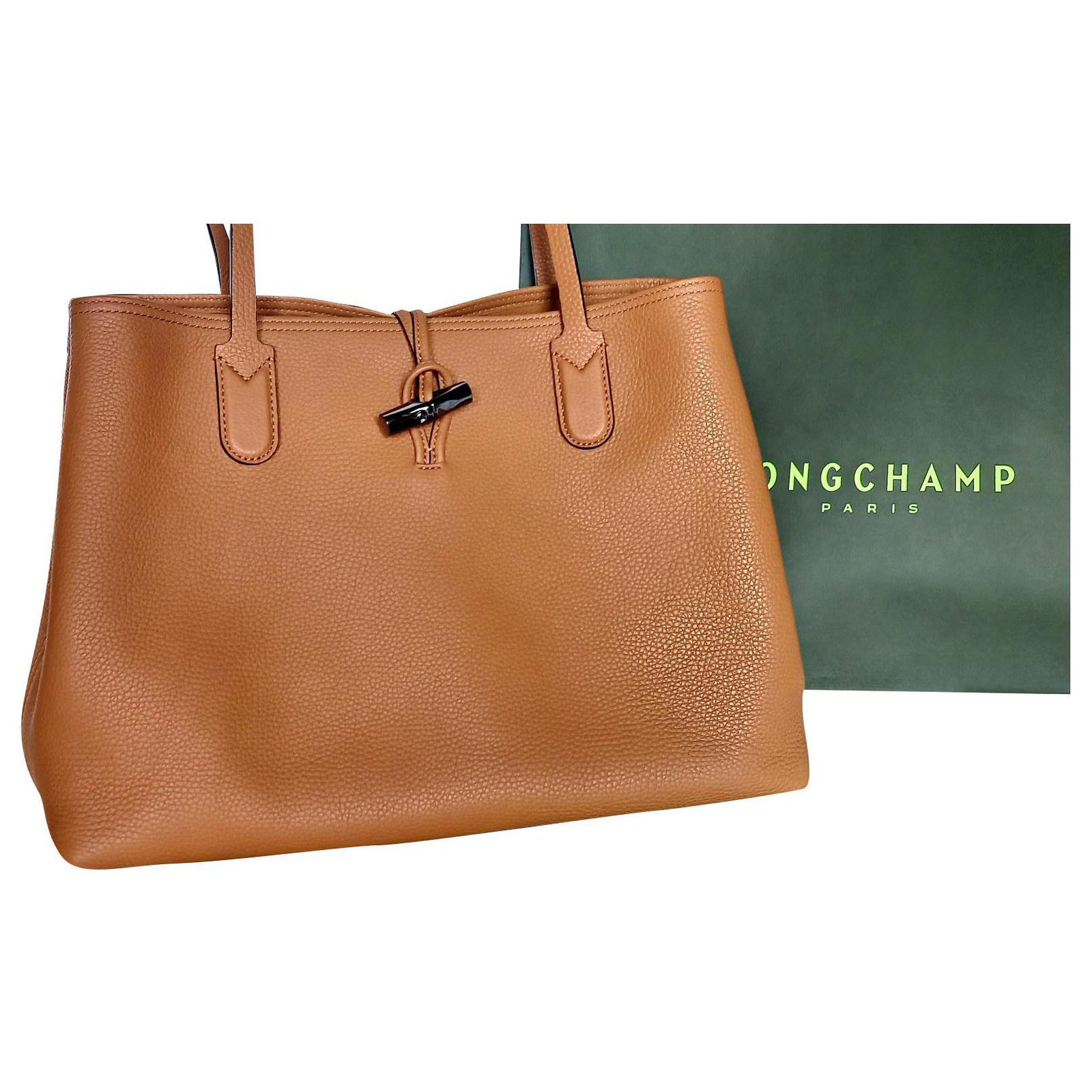 minimal Cosmic Mexico Roseau Longchamp bag Caramel Leather ref.320187 - Joli Closet