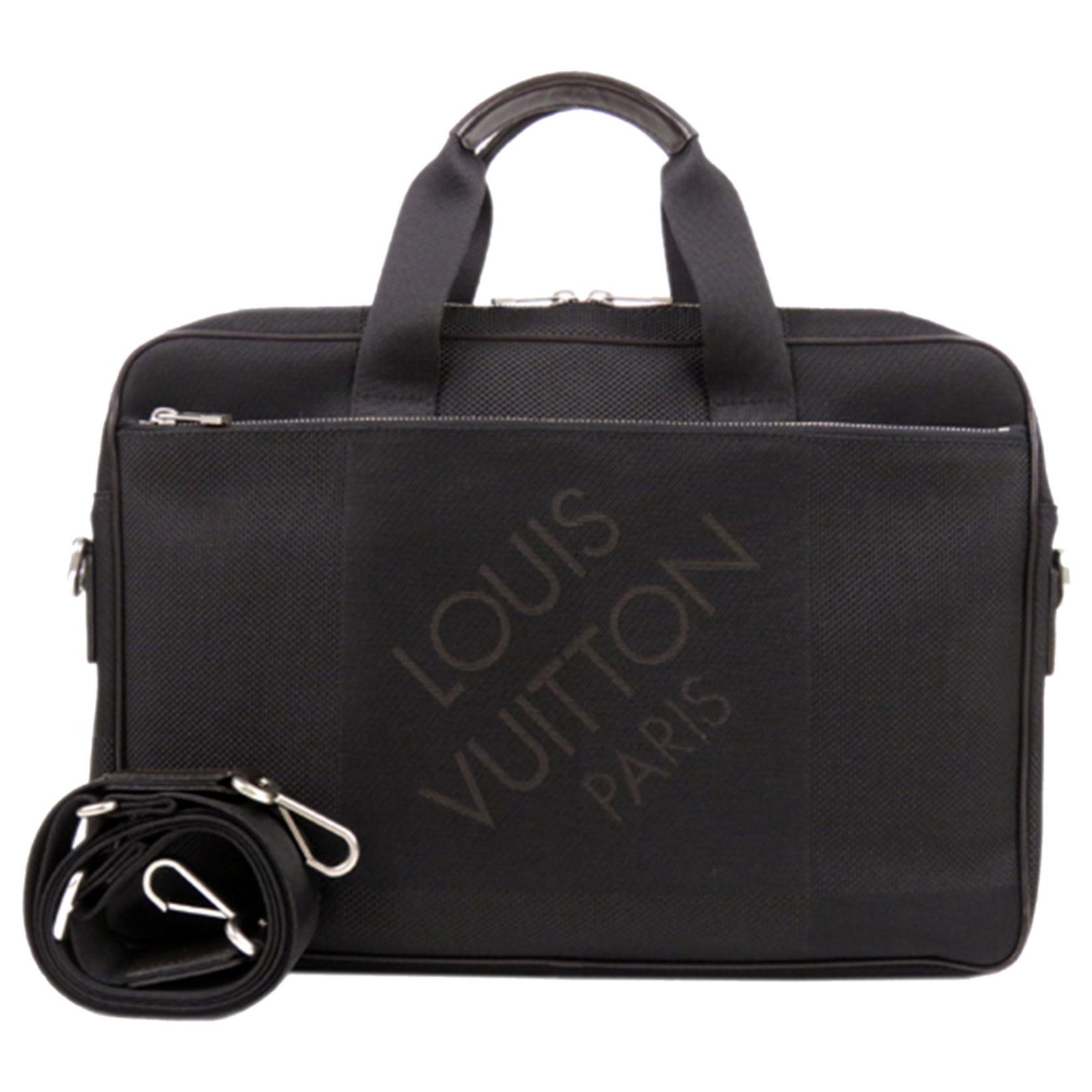 Louis Vuitton Black Damier Geant Canvas Messenger Bag GM