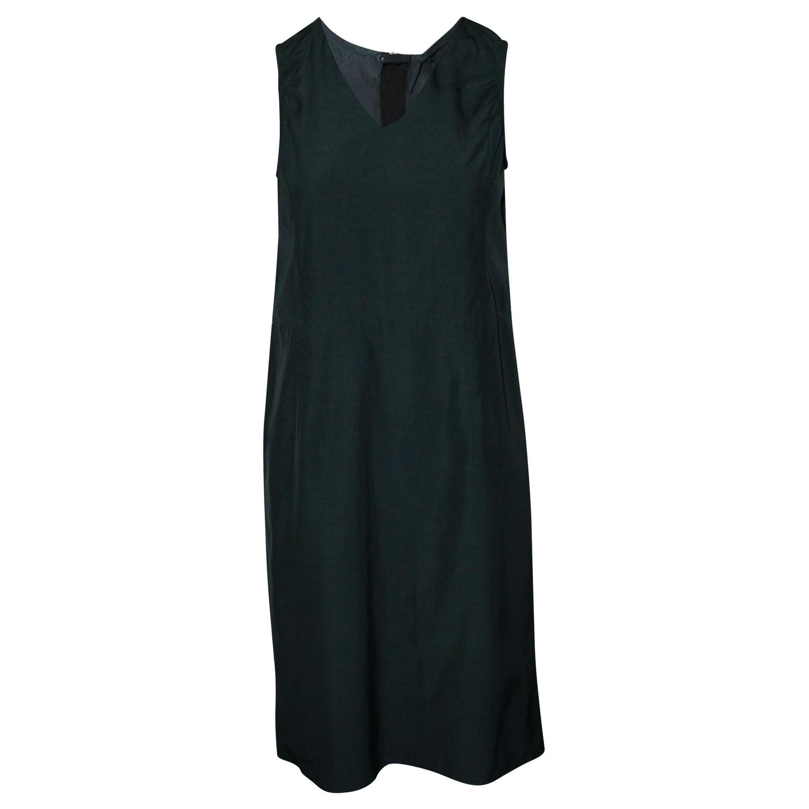 dark green shift dress