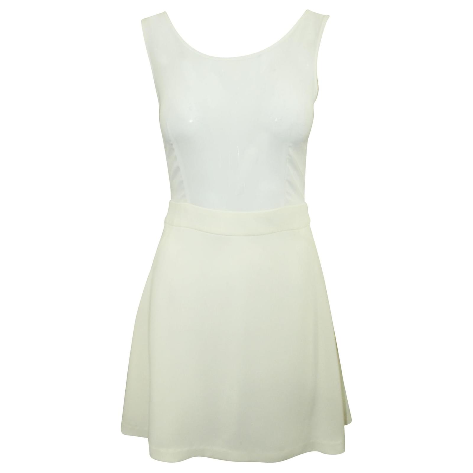 Sandro off-white dress Cream Polyester 