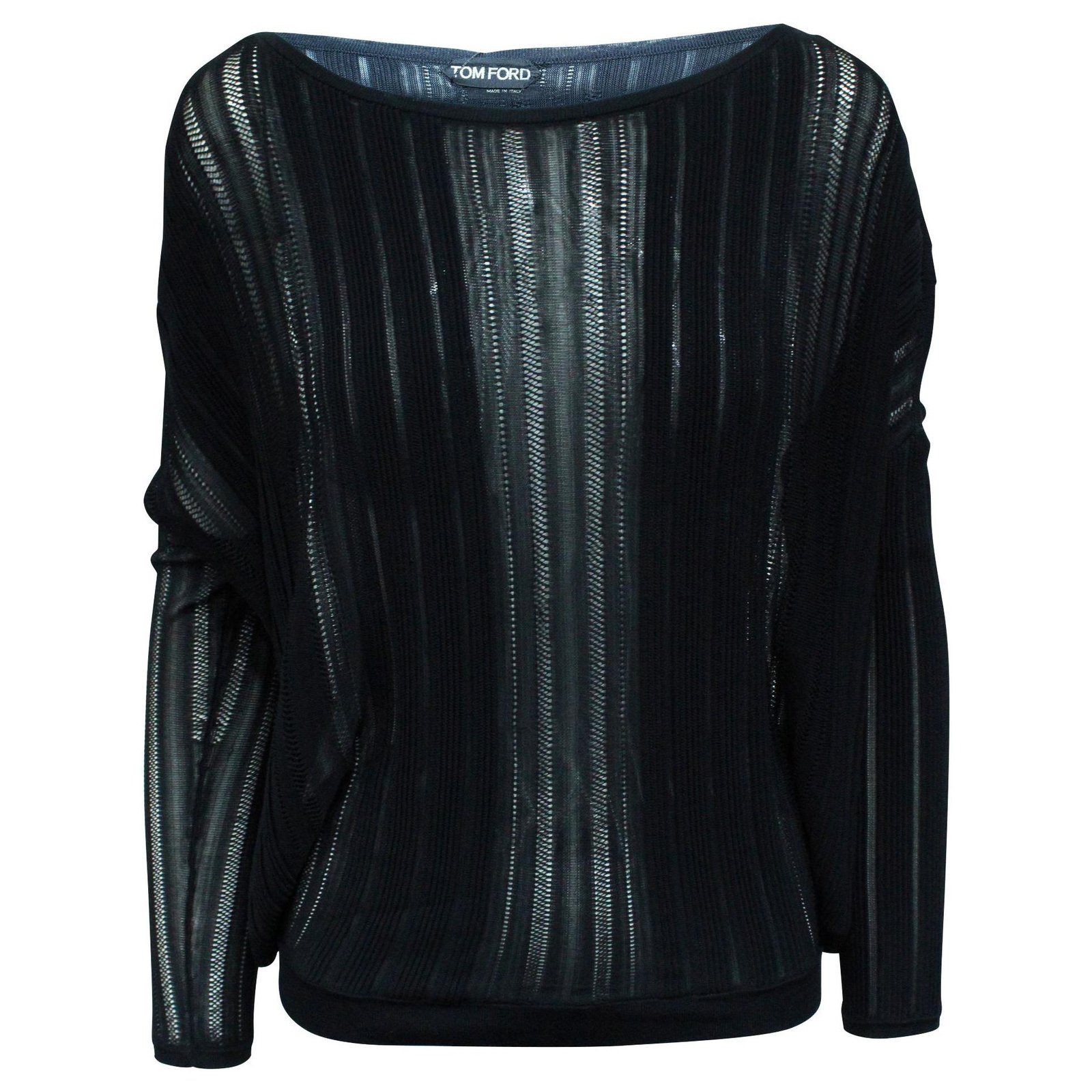 Tom Ford Black Mesh Blouse Viscose  - Joli Closet