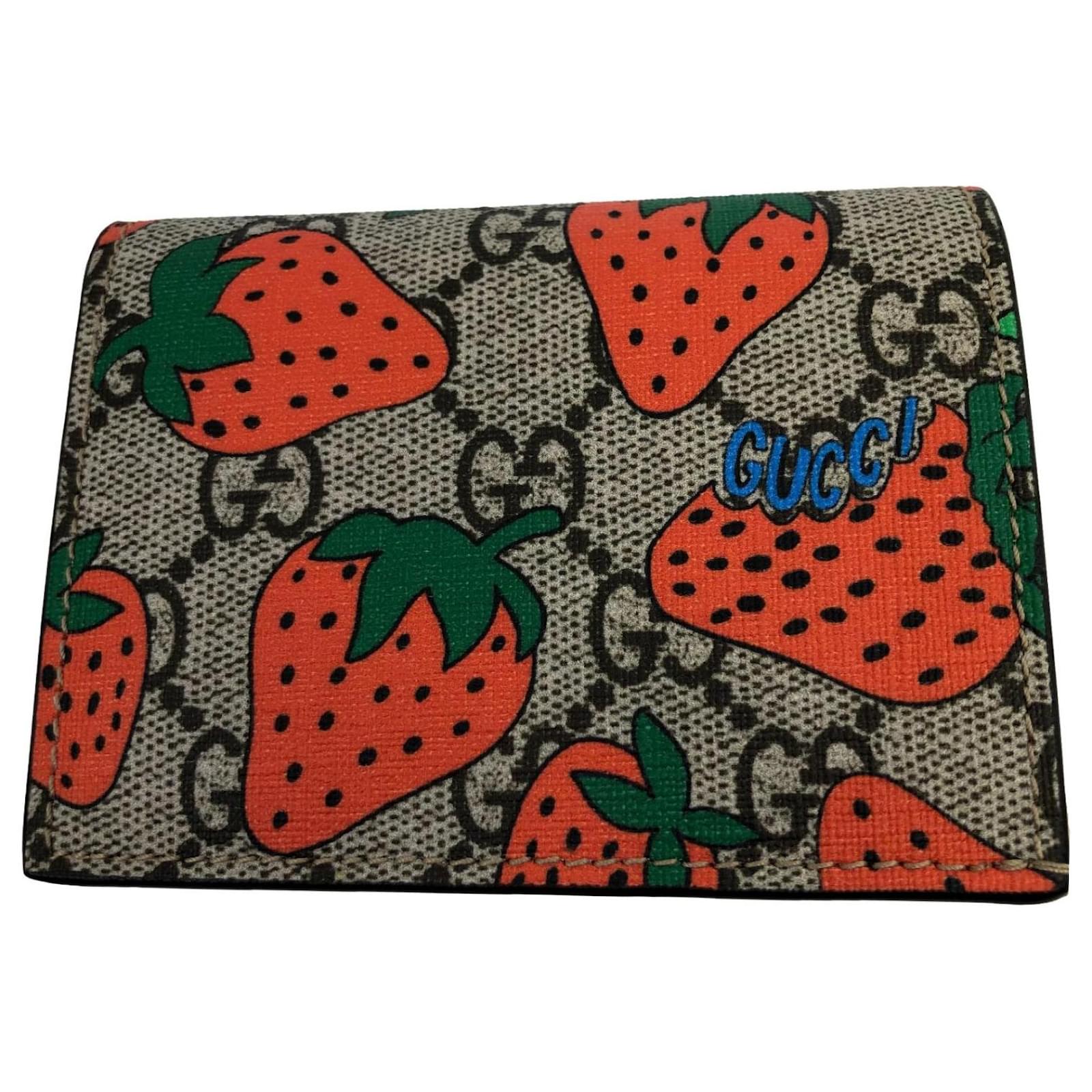 gucci wallet with strawberries