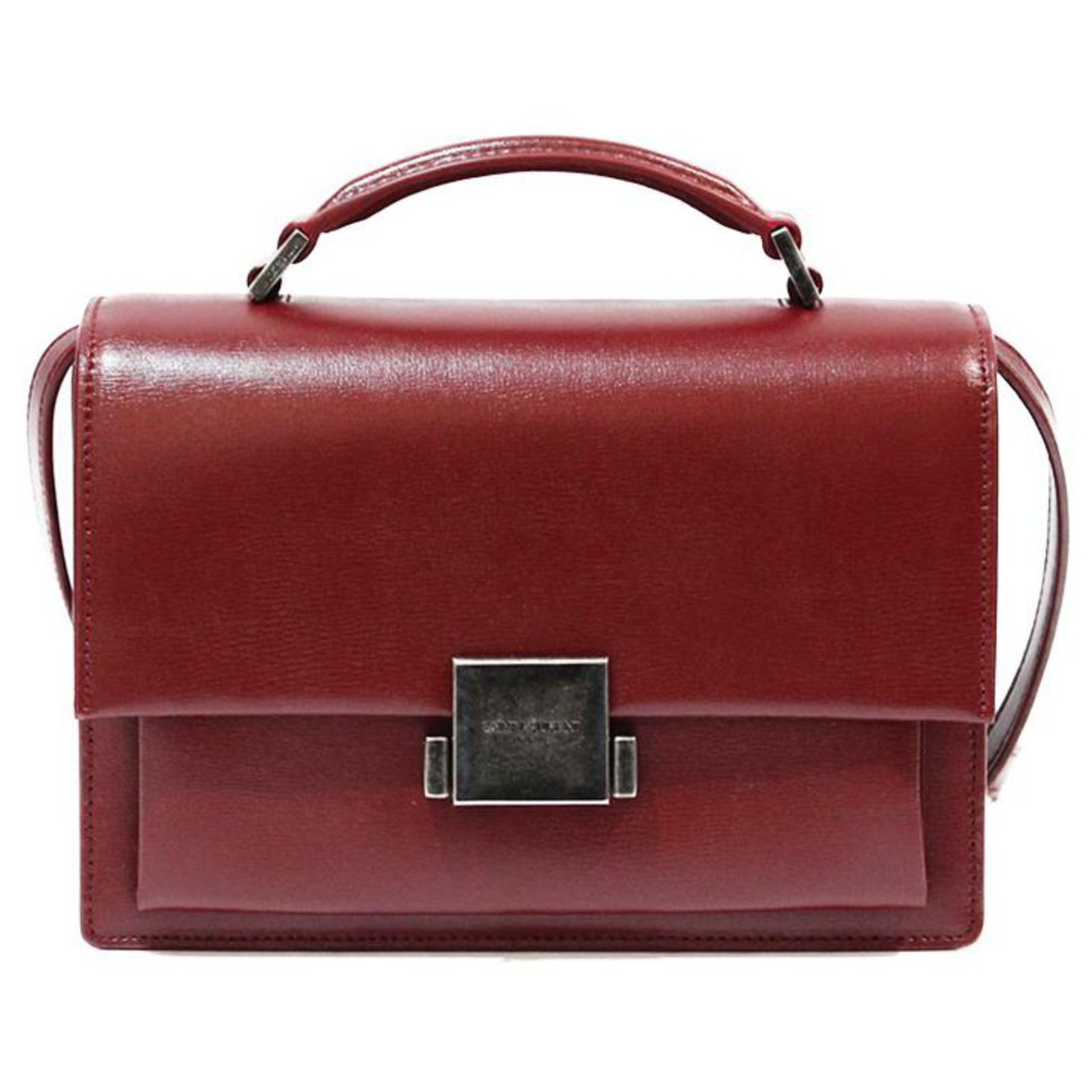 Saint Laurent Bellechasse Leather Crossbody Bag in Red