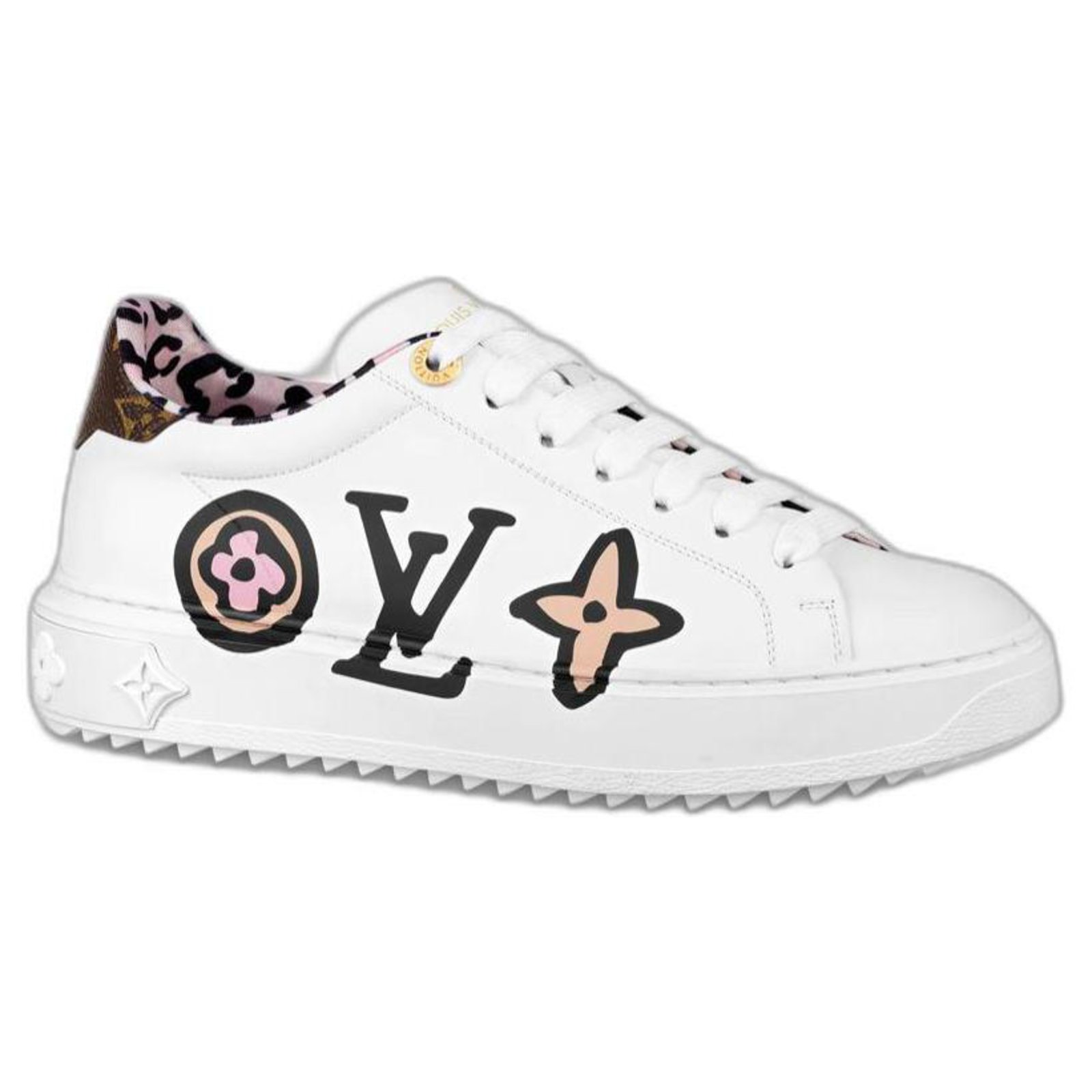 Pre-owned Louis Vuitton Lv Trainer Leather Low Trainers In Silver