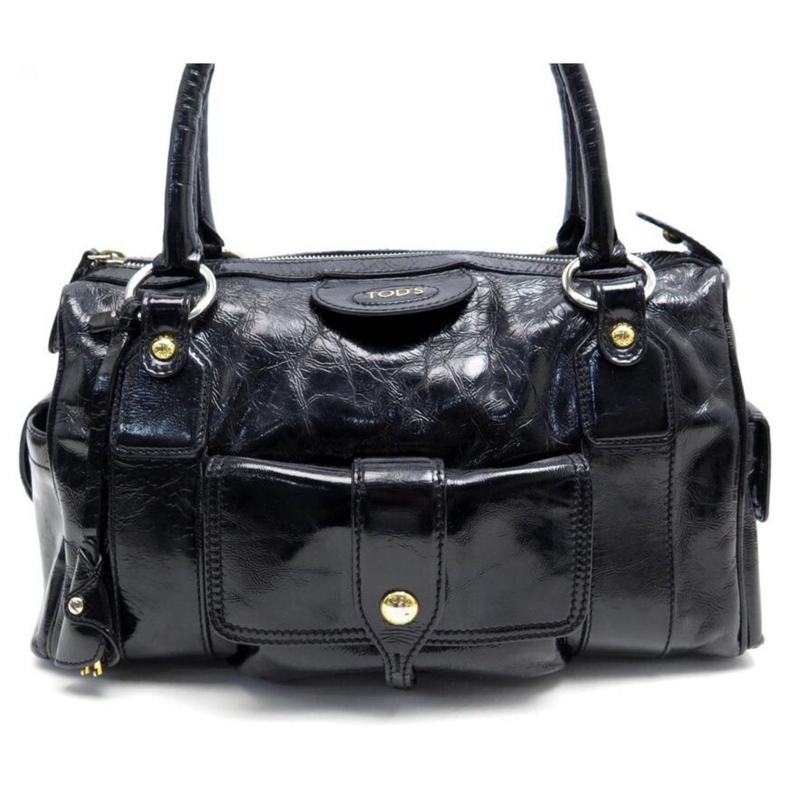 Tod's - Patent Leather Tote Black