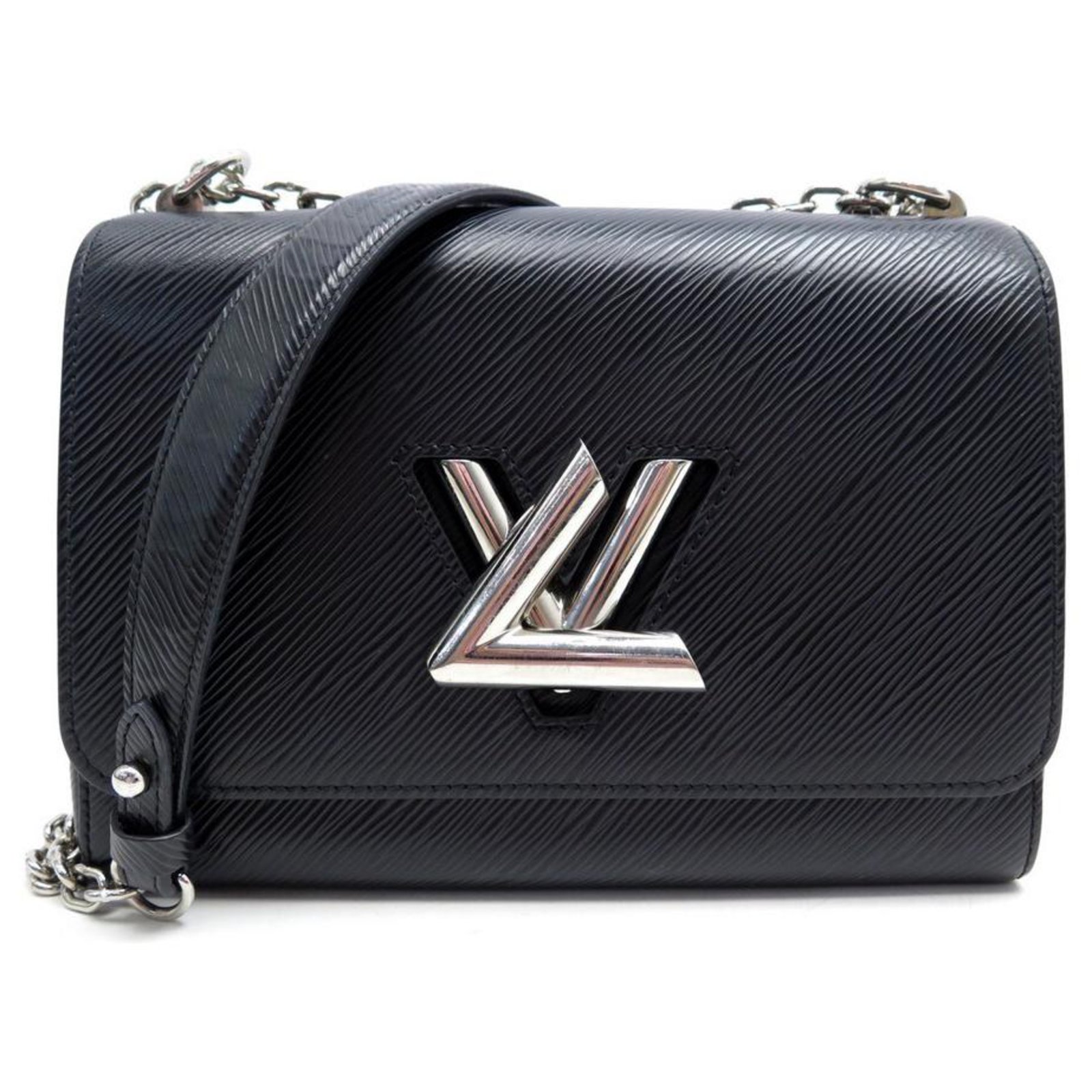 LOUIS VUITTON TWIST MM BLACK EPI LEATHER HANDBAG HAND BAG BOX ref.321324 -  Joli Closet