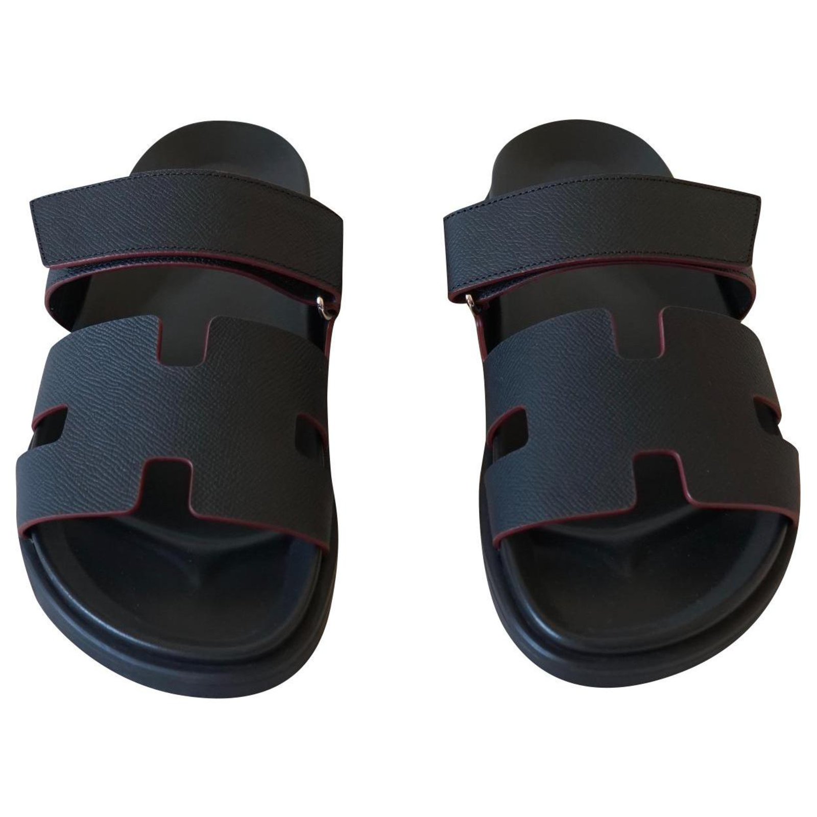 Hermès Sandals Black Leather ref.321647 - Joli Closet