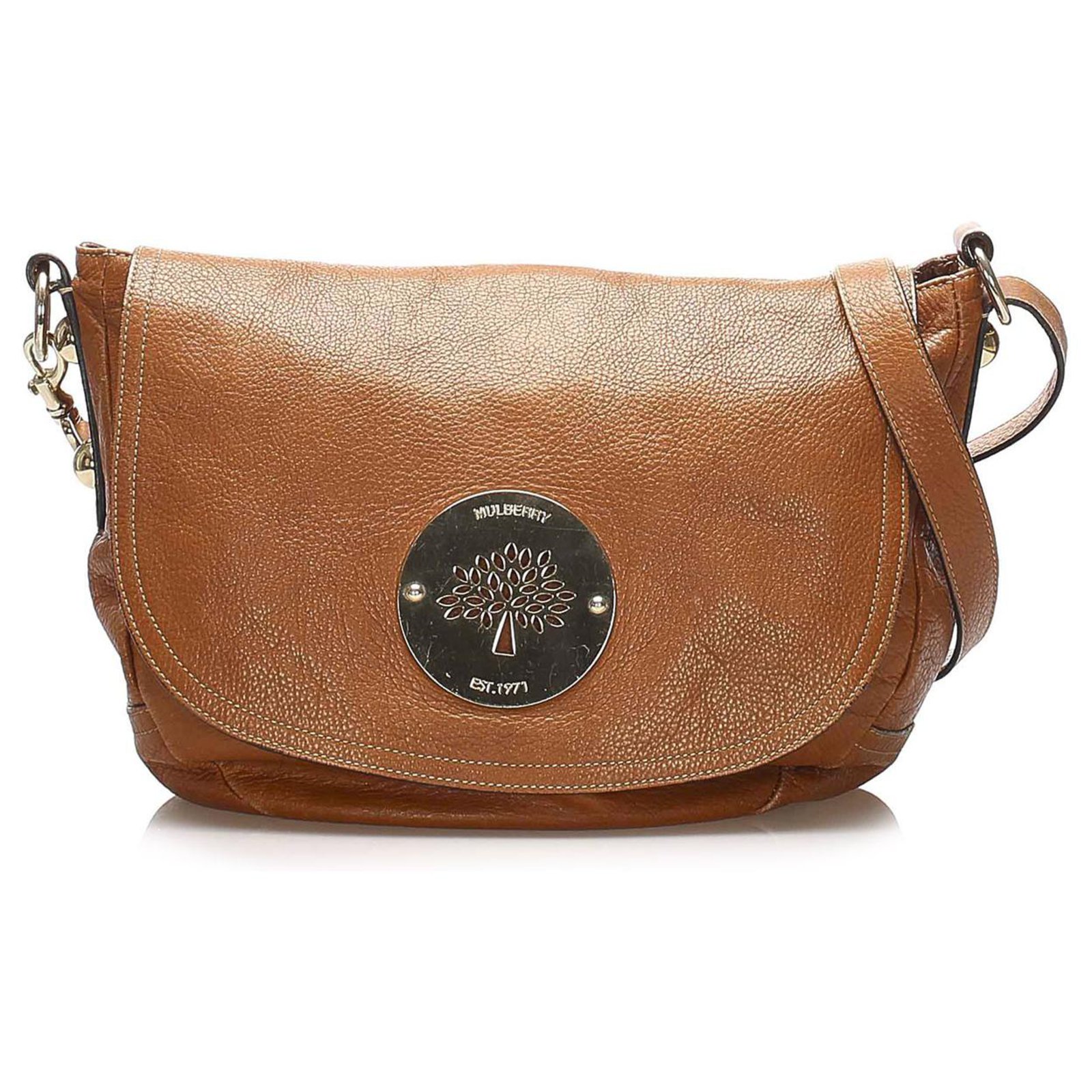 Sac bandoulière en cuir imprimé marron foncé Louis Vuitton, €422, farfetch.com