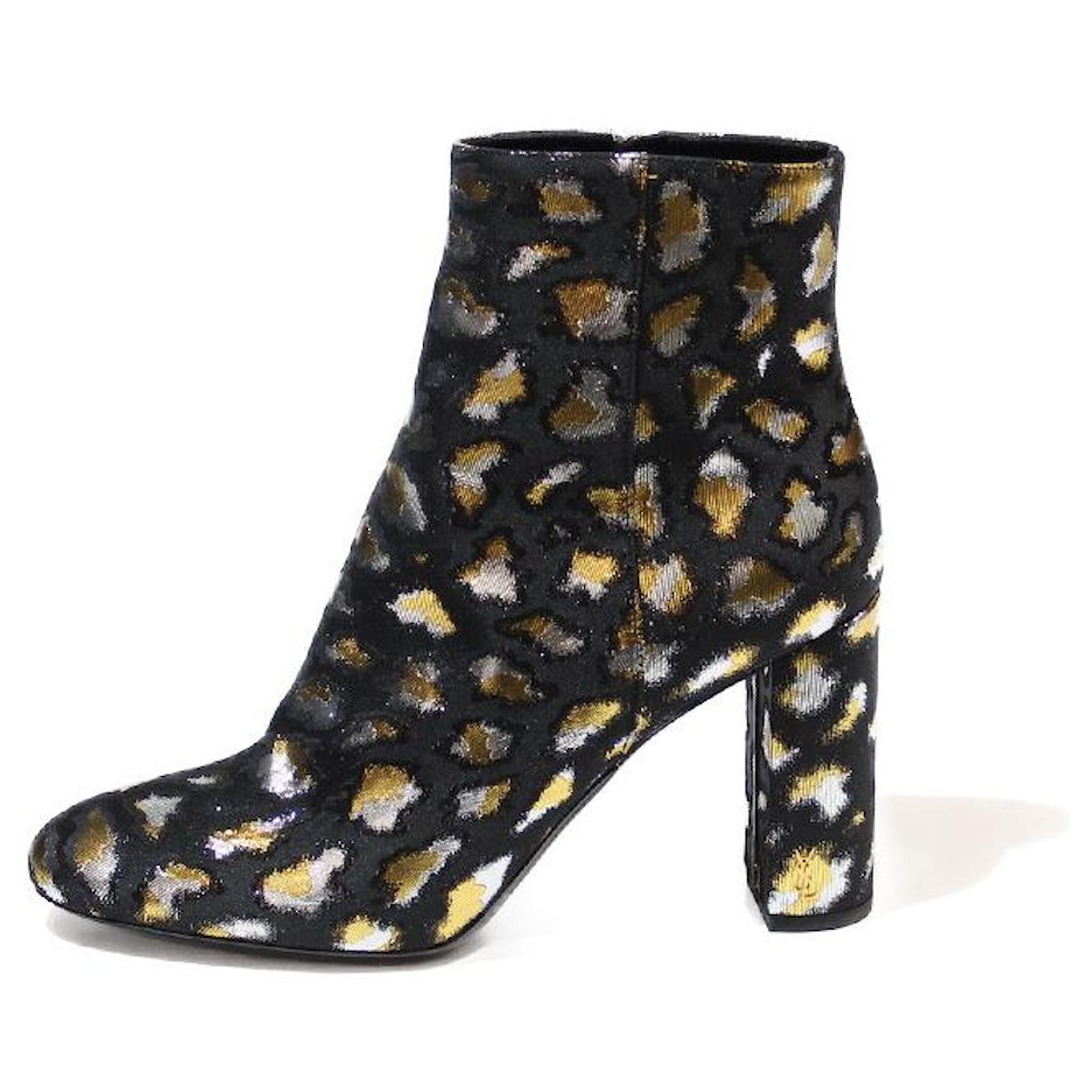 ysl leopard boots