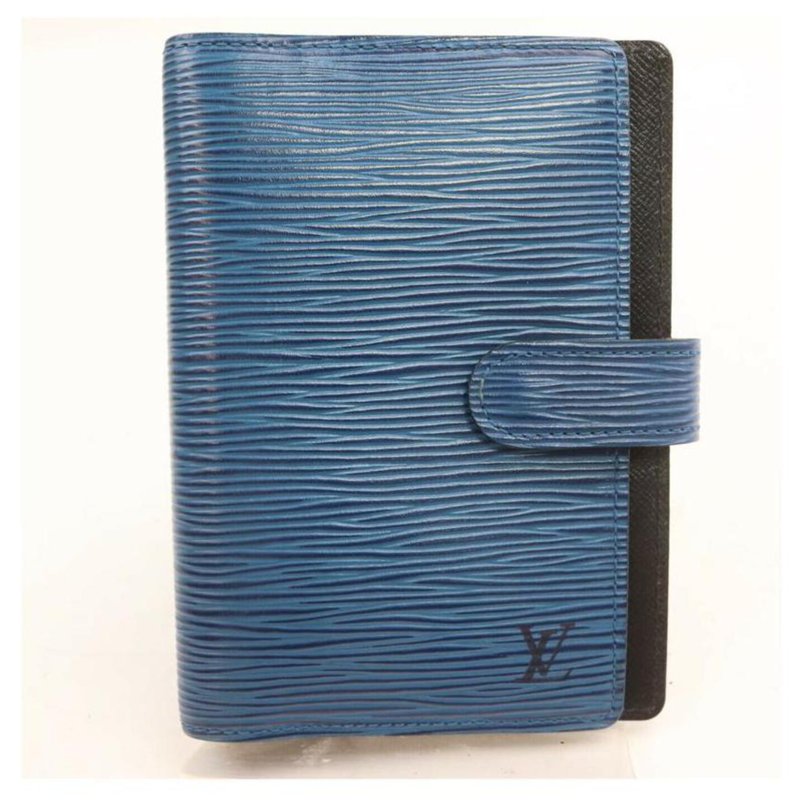 Louis Vuitton Blue Epi Leather Small Ring Agenda PM Diary Cover Metal  ref.322443 - Joli Closet