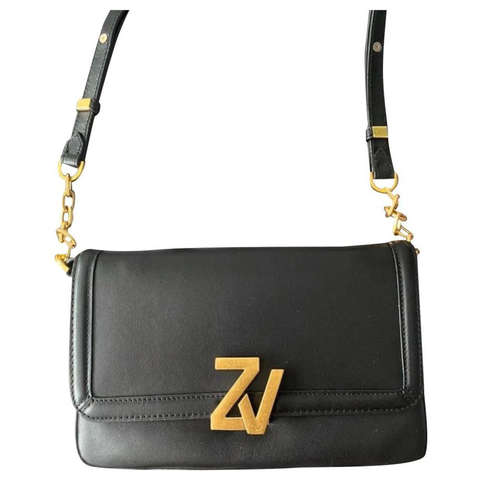 - Zadig Clutch Joli and Black & Initial La Zadig Voltaire Leather Closet Voltaire ref.322514