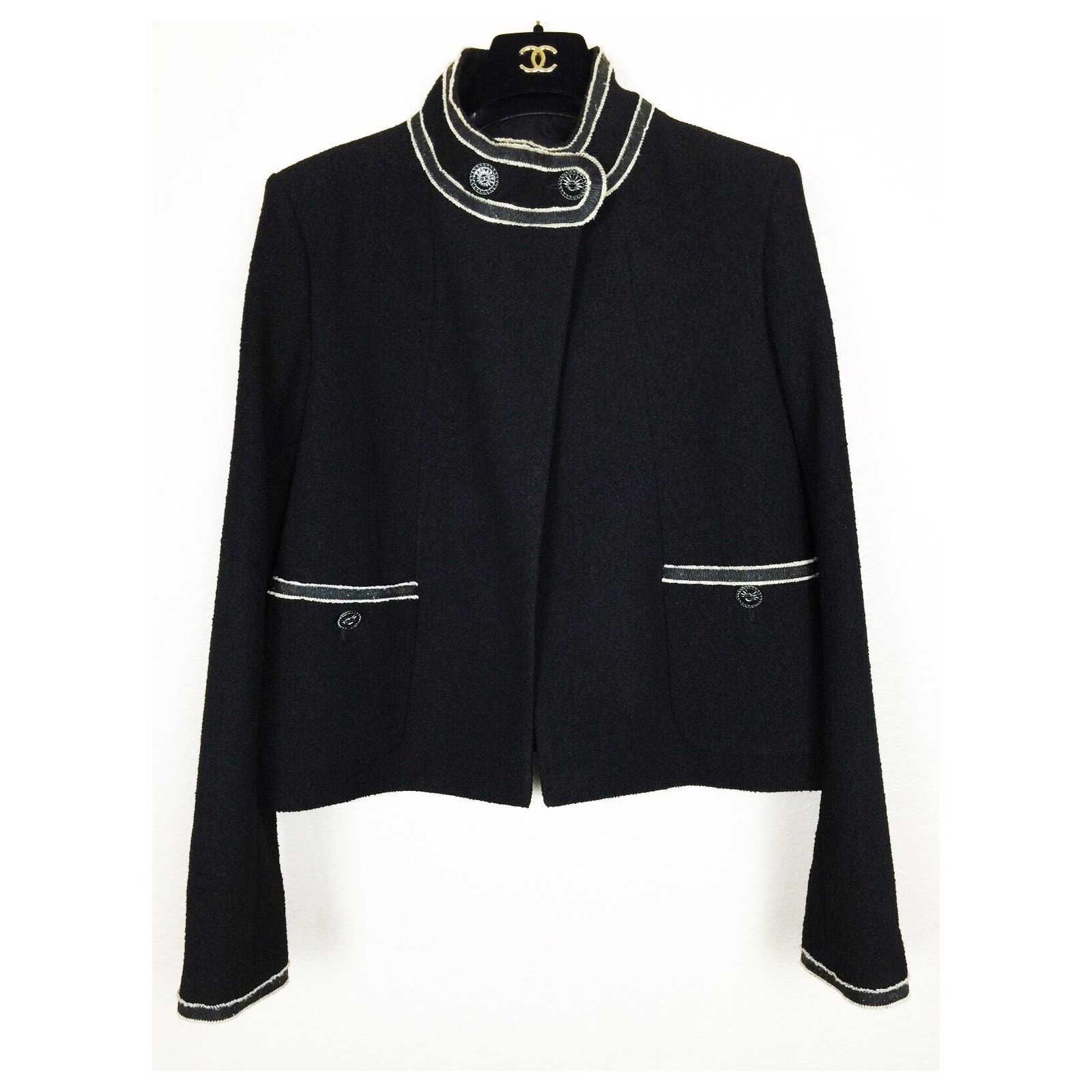 Chanel Singapour Little Black Jacket Tweed Ref.322716 - Joli Closet