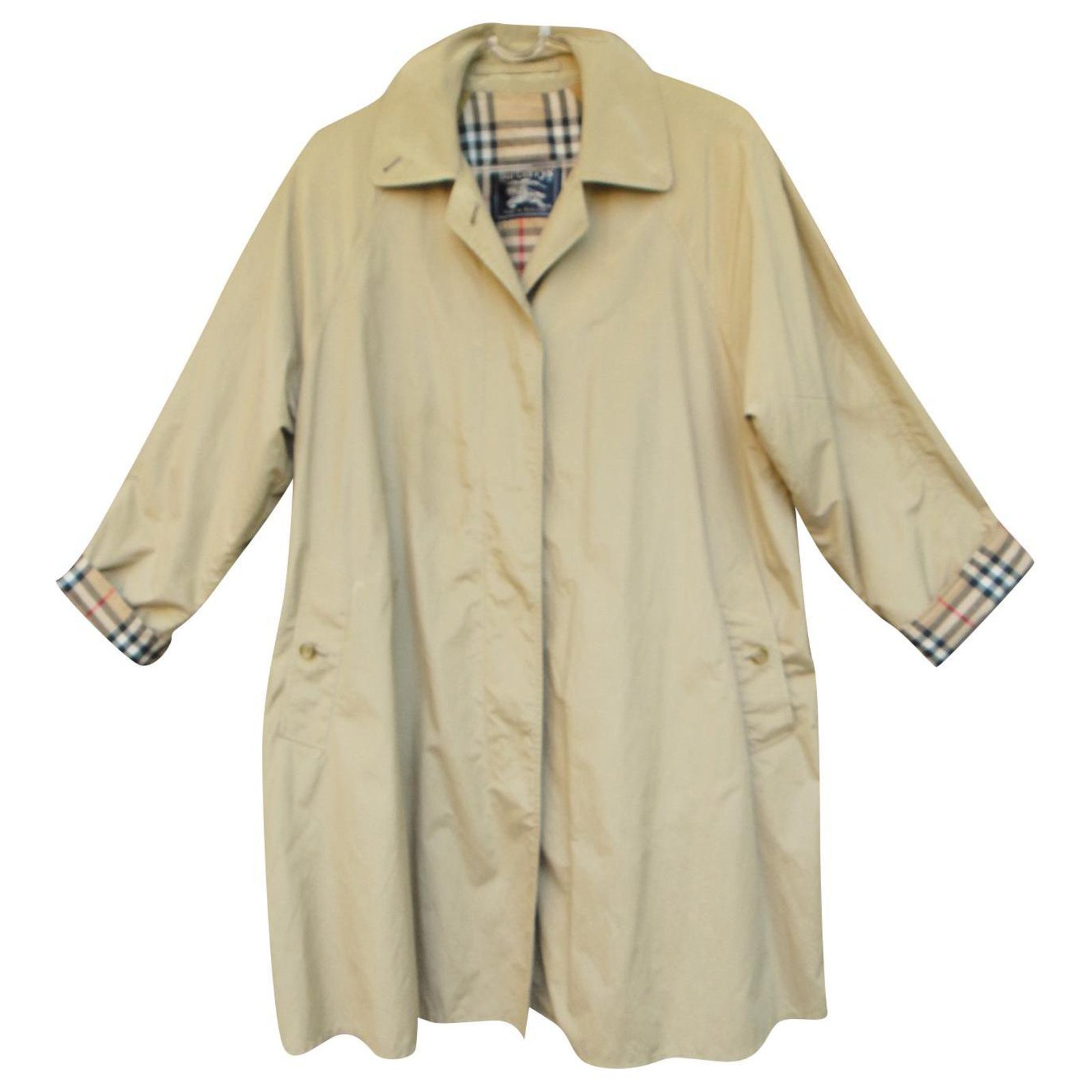 Burberry woman raincoat vintage t 38/40 Beige Cotton Nylon  -  Joli Closet