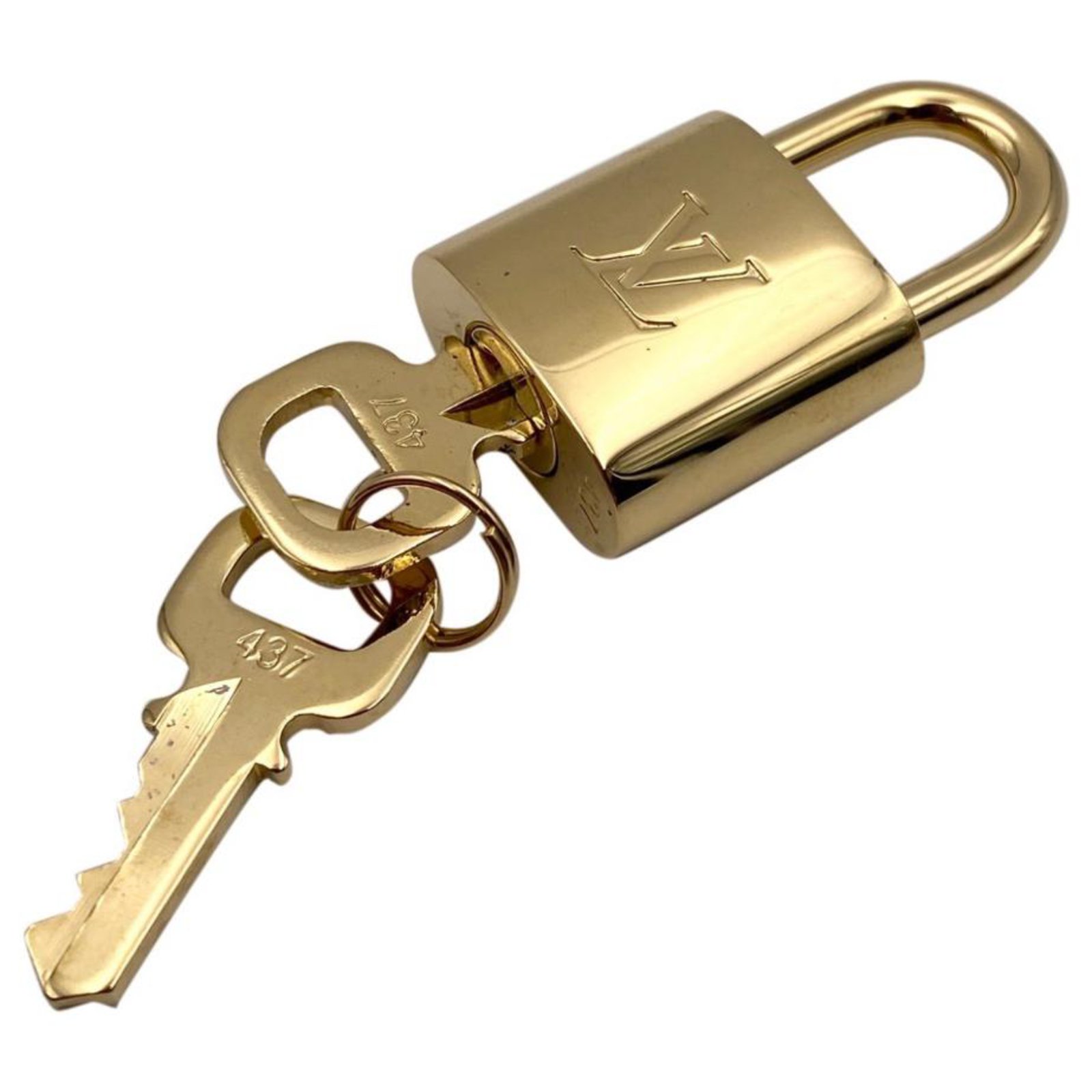 Louis Vuitton padlock 437 gold Golden Steel ref.398088 - Joli Closet
