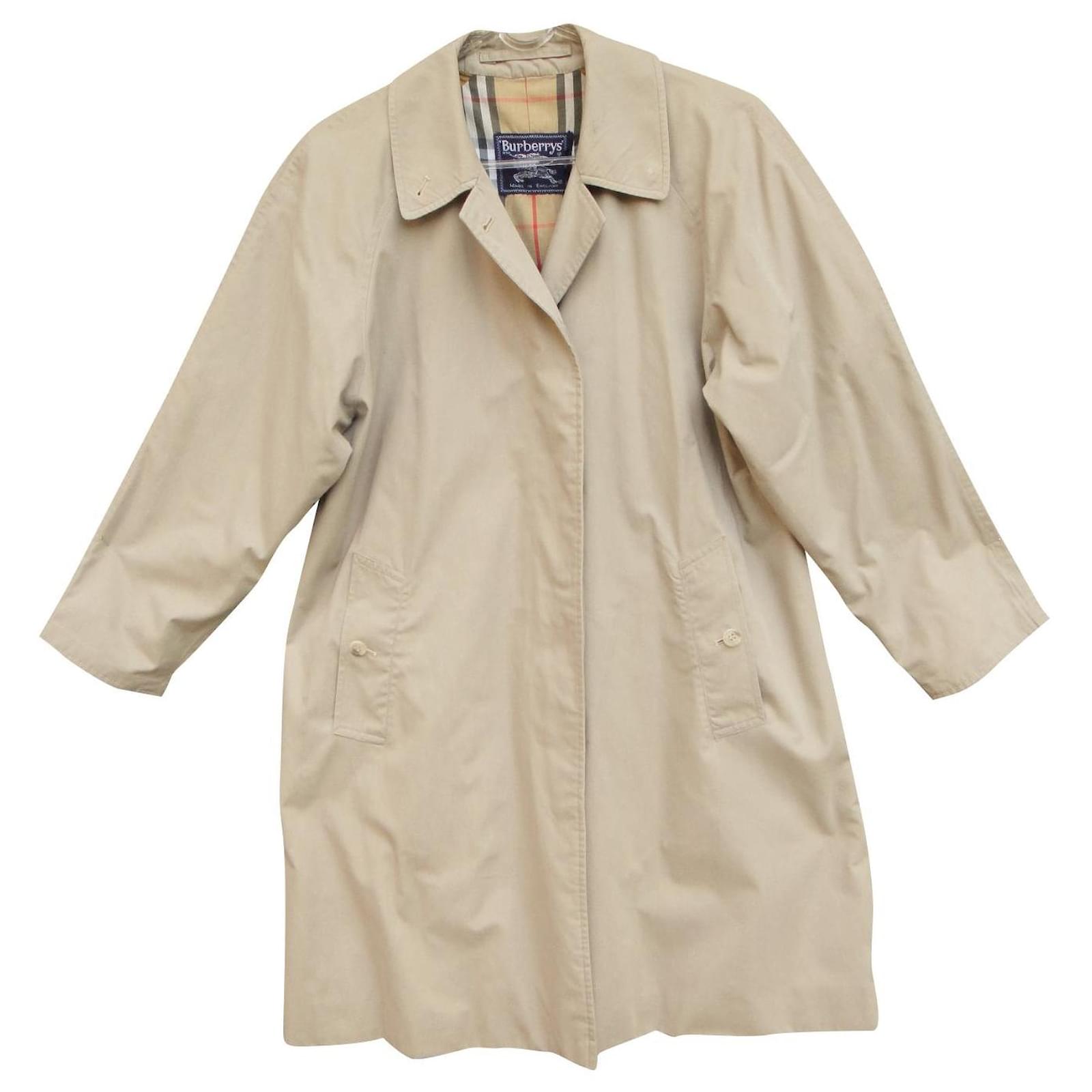 Burberry woman raincoat vintage t 36 Beige Cotton Polyester ref.323161 ...