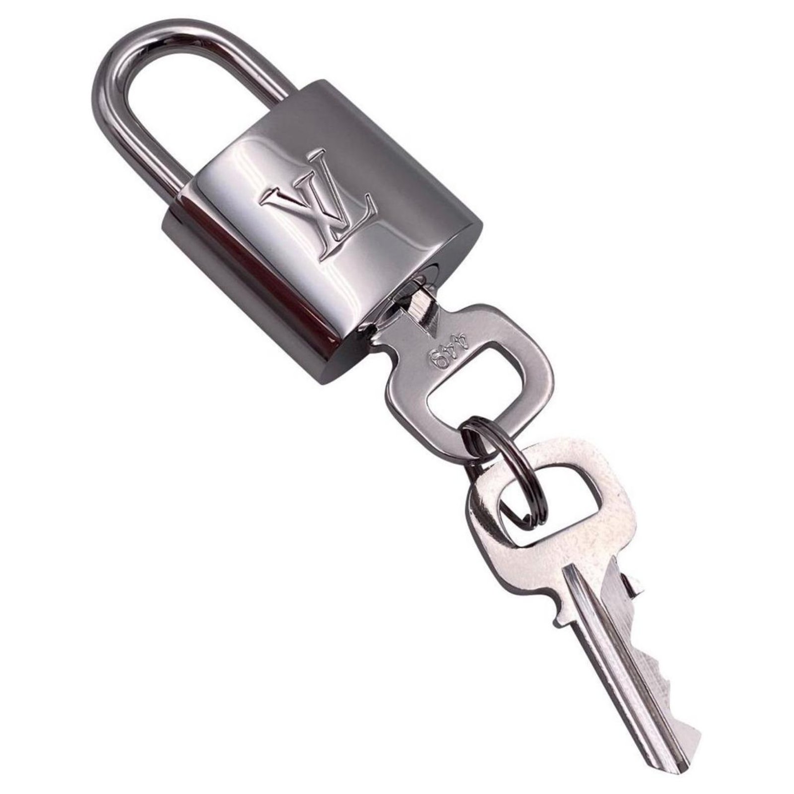 Louis Vuitton padlock 449 silver Silvery Steel ref.323327 - Joli