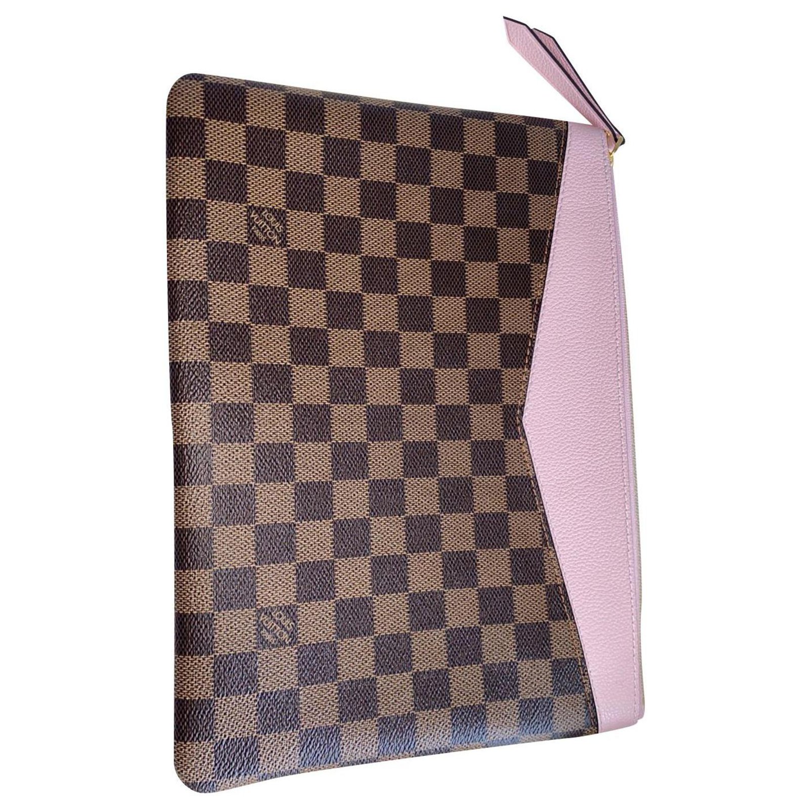 Louis Vuitton Daily pouch Brown Pink Leather ref.323443 - Joli Closet