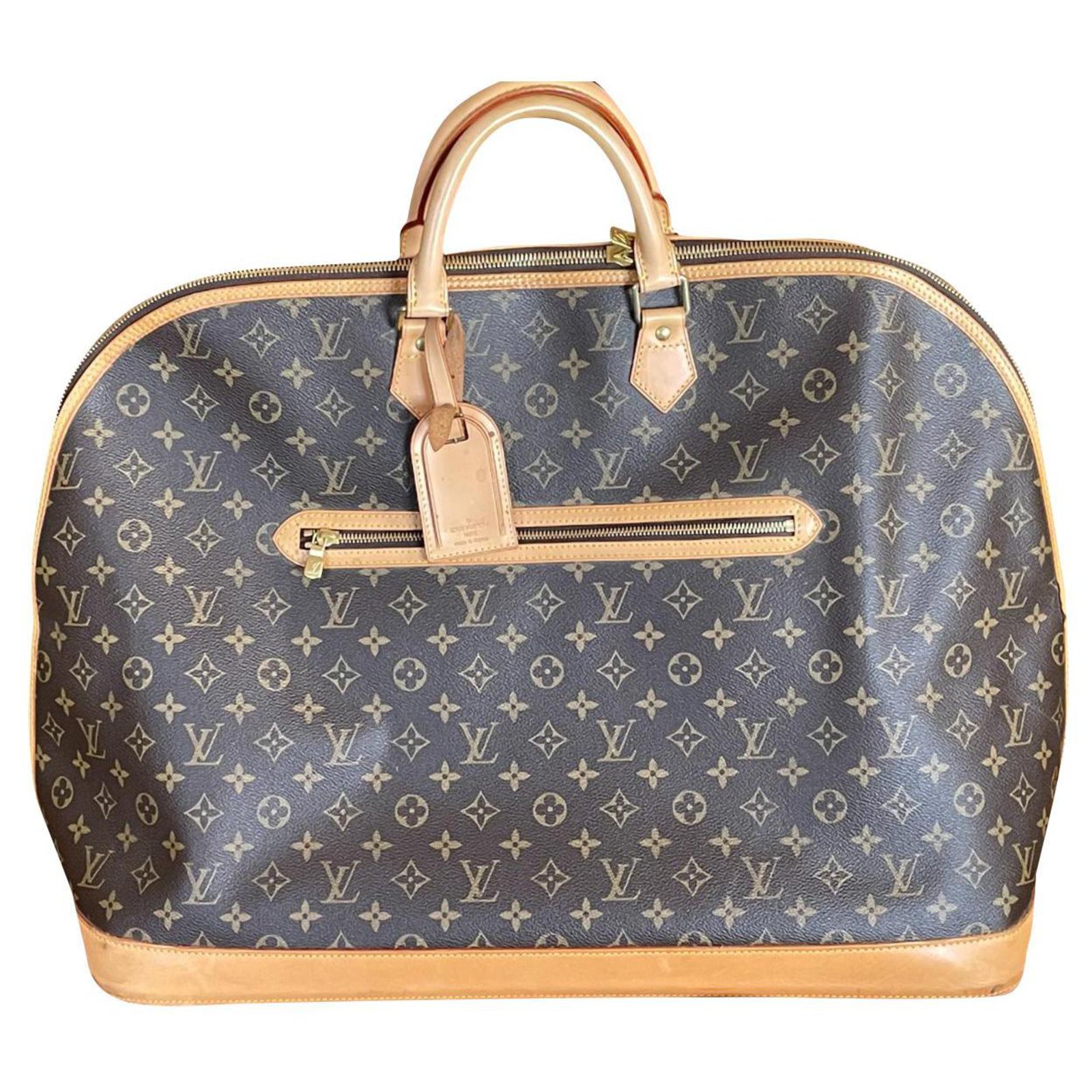 Louis Vuitton LARGE ALMA TRAVEL BAG Beige Leather ref.323712