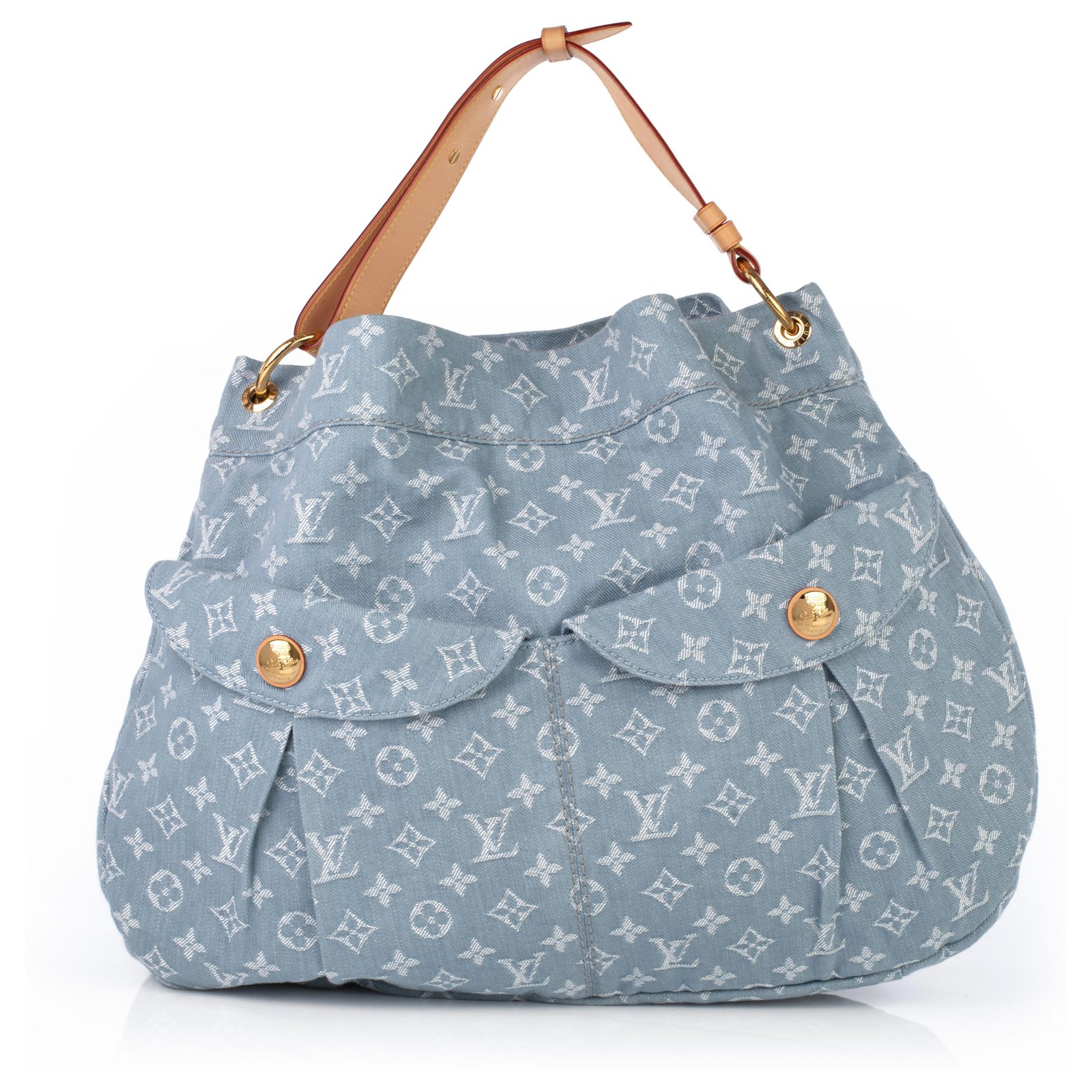 Louis Vuitton Blue Clair Denim Monogram Daily GM Bag ref.323805