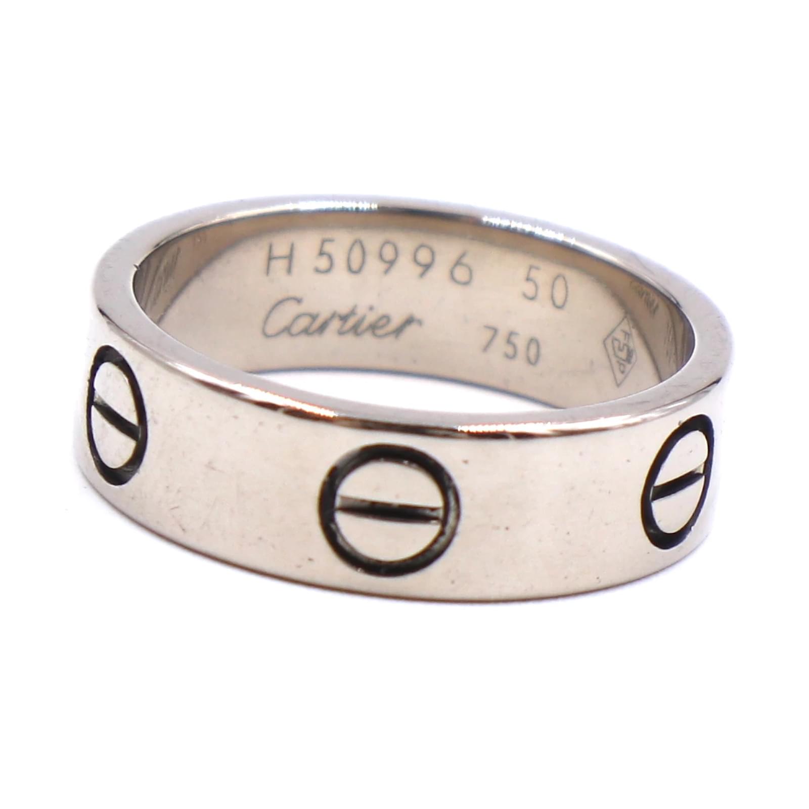Oro bianco Cartier 18K 750 Misura dell'anello d'amore 50 Argento ref.323813  - Joli Closet