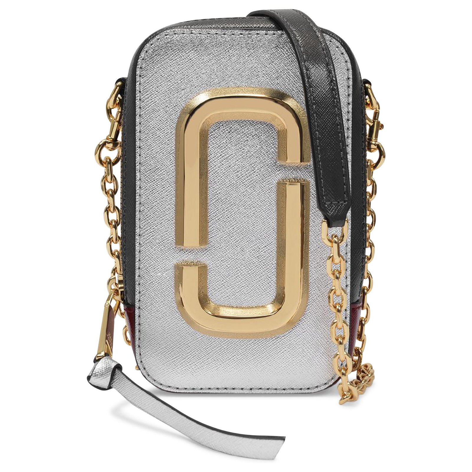 The Hot Shot Bag in Silver Multi Leather