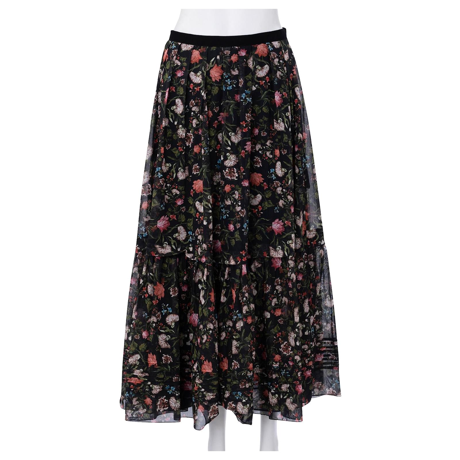 full length jean skirt
