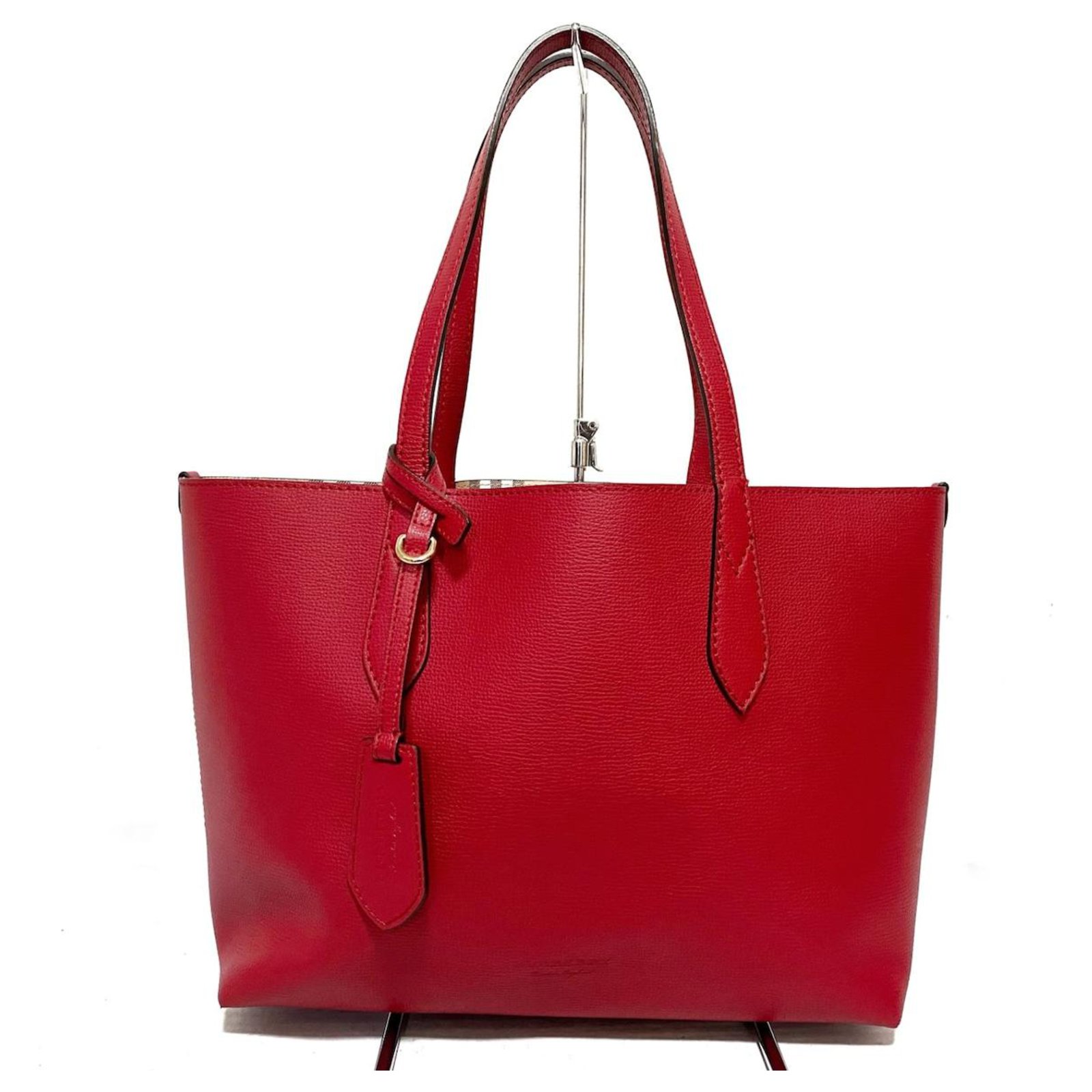 Burberry tote bag Red Leather ref.324298 - Joli Closet