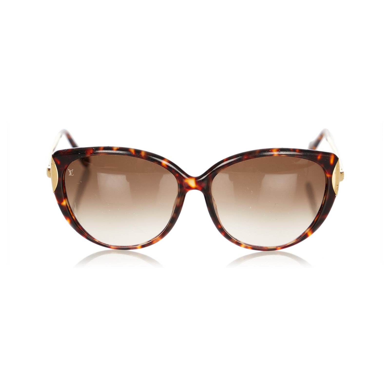 Louis Vuitton Black Round Tinted Sunglasses Metal ref.324407