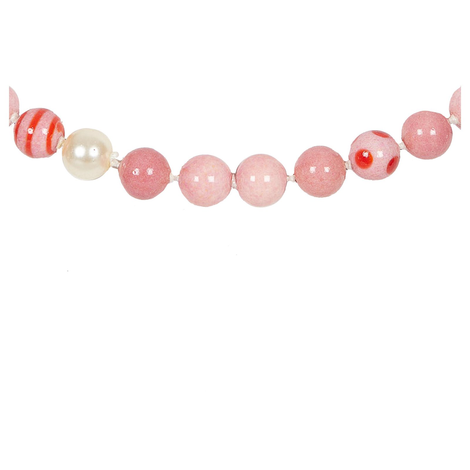 chanel pink pearl necklace