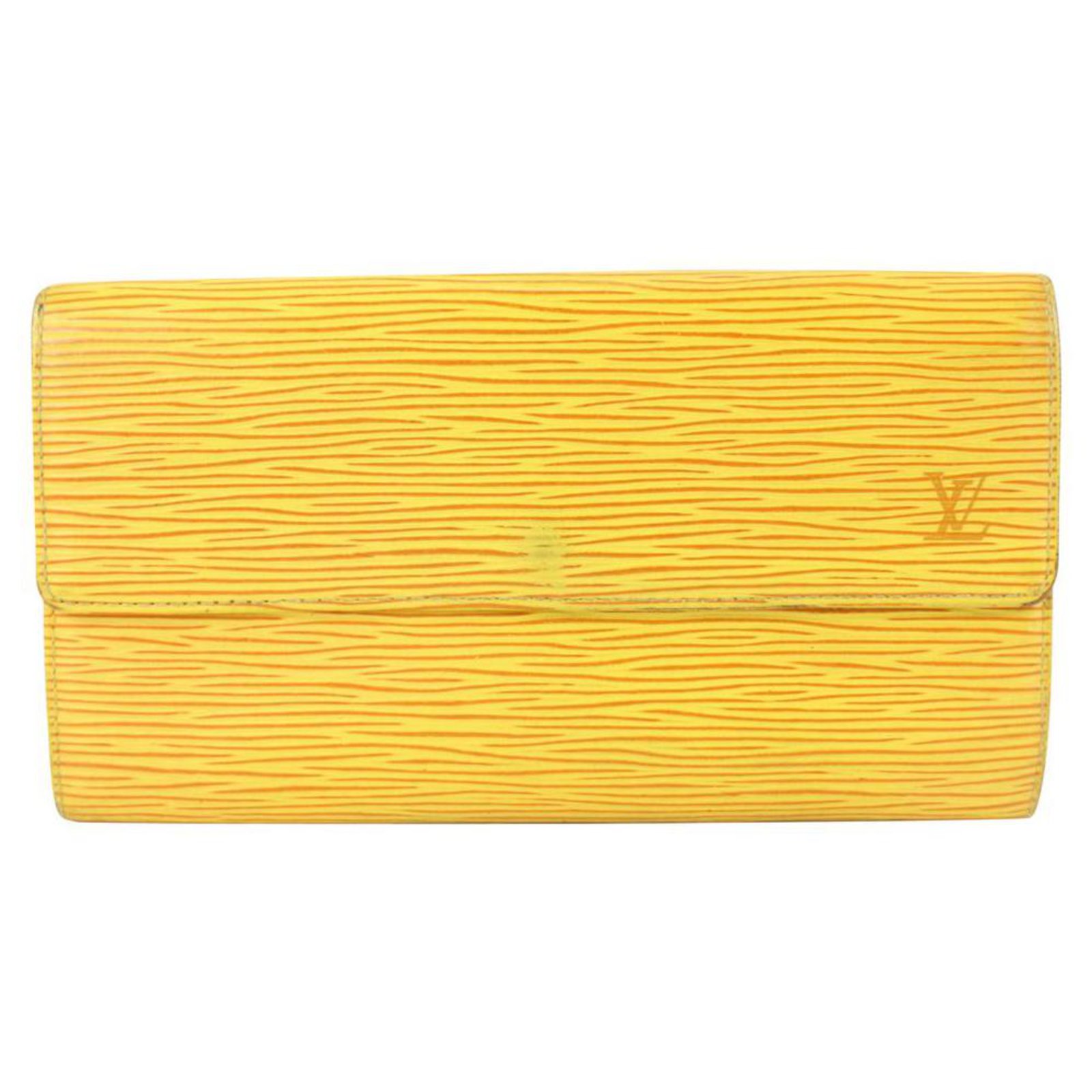 Louis Vuitton Yellow Epi Leather Porte Tresor Sarah Flap Wallet ref.326334  - Joli Closet