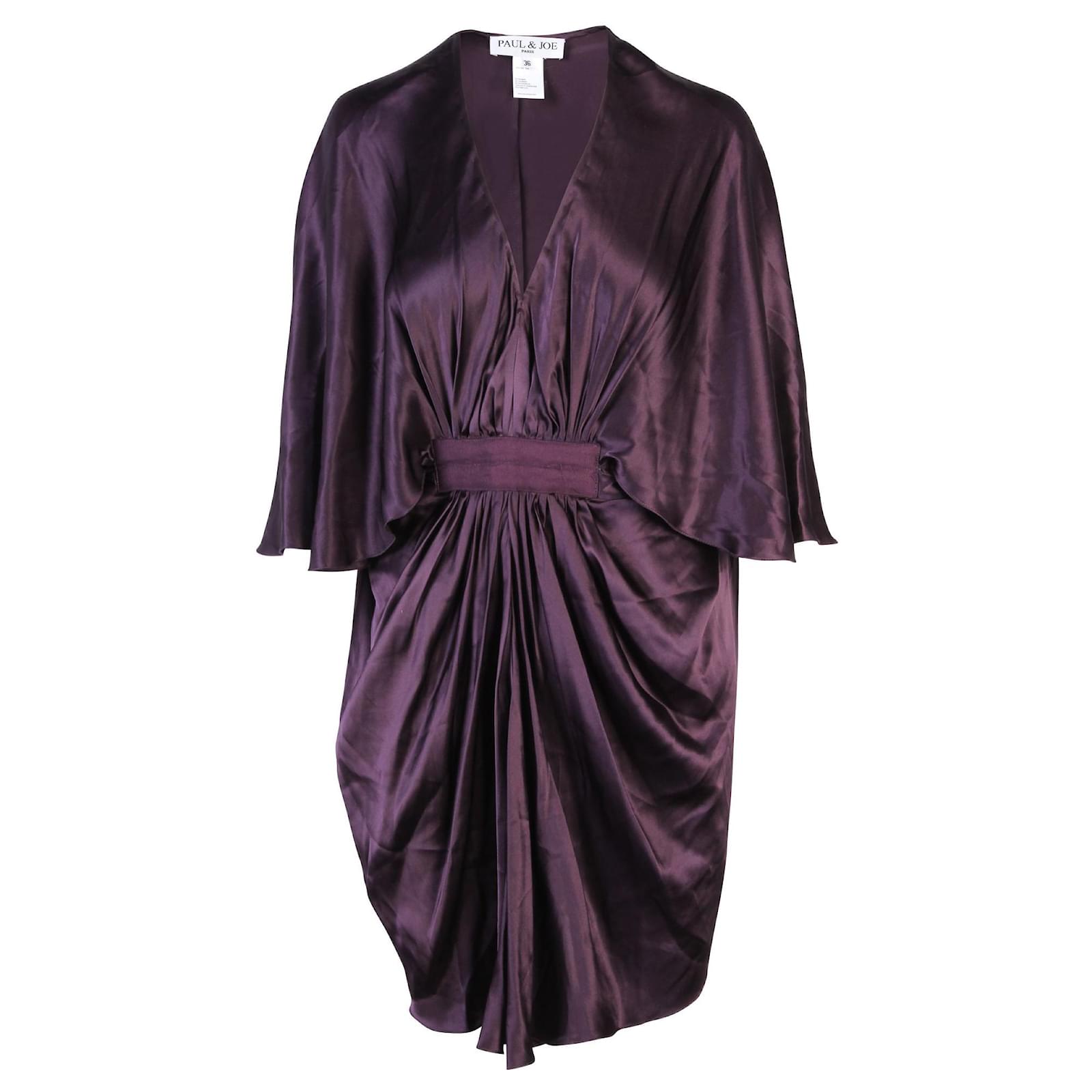 paul and joe silk dress Paul & Joe Purple Kaftan Silk Dress ref.JC327708 (Sold)