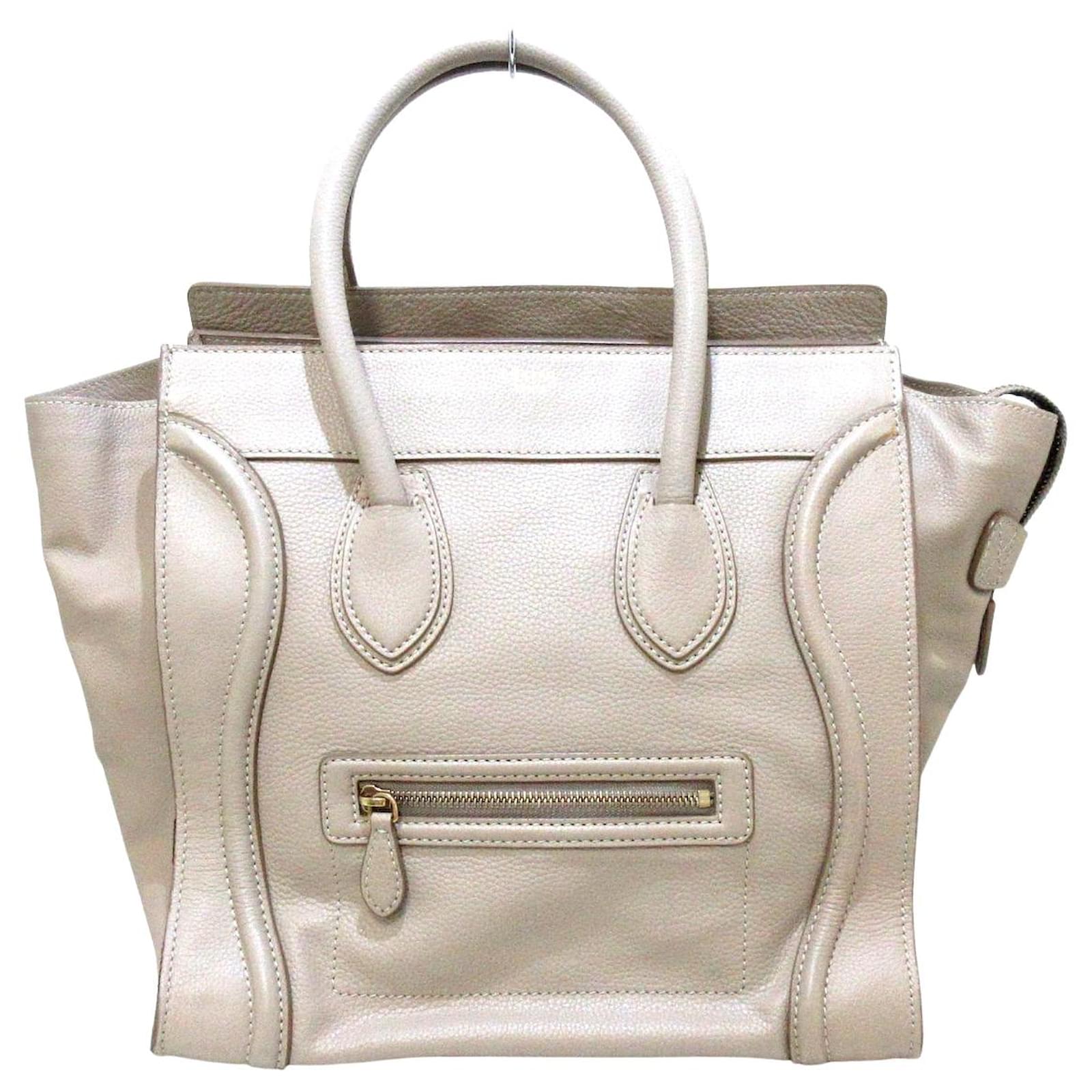 celine luggage white