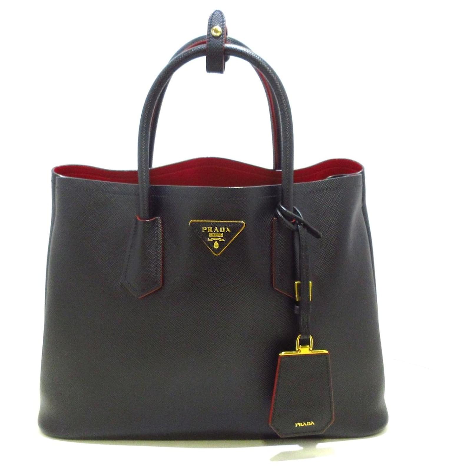 Tote Sac Cabas Prada Cuir Noir Joli Closet