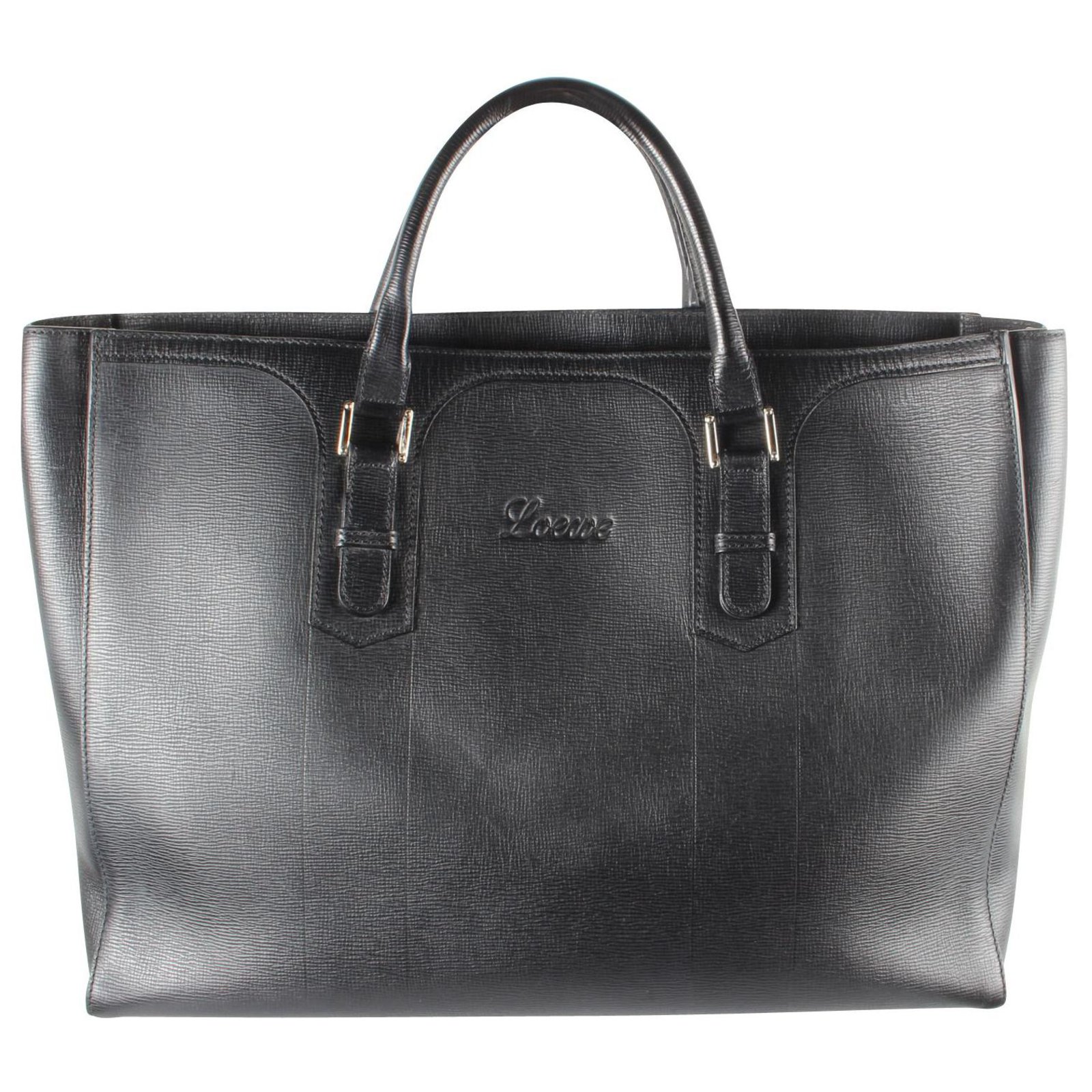 Loewe Grand Sac Cabas Cuir Noir Ref 328021 Joli Closet